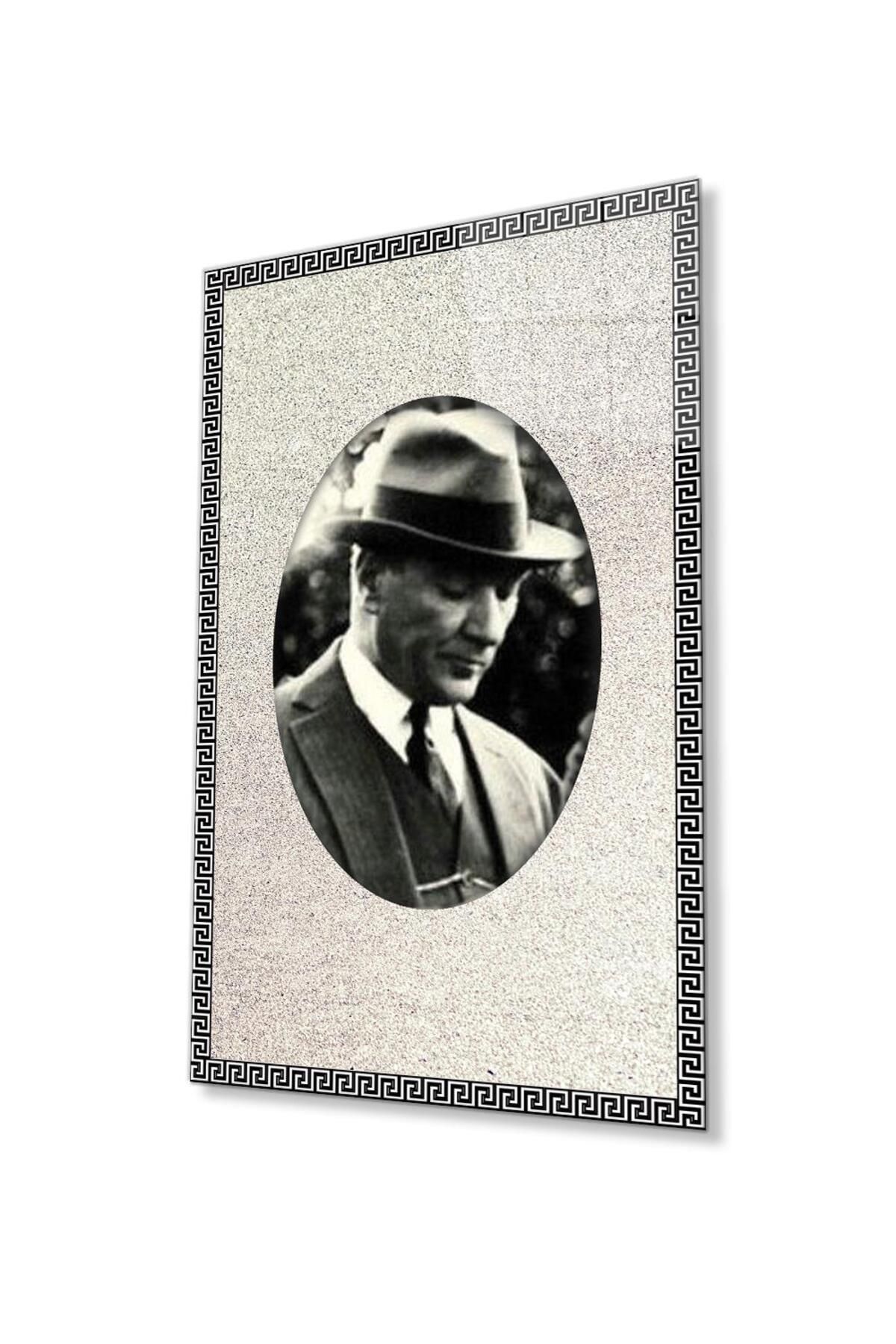 idealizbiz Atatürk Cam Tablo 4mm Dayanıklı Temperli Cam, Atatürk Glass Wall Art
