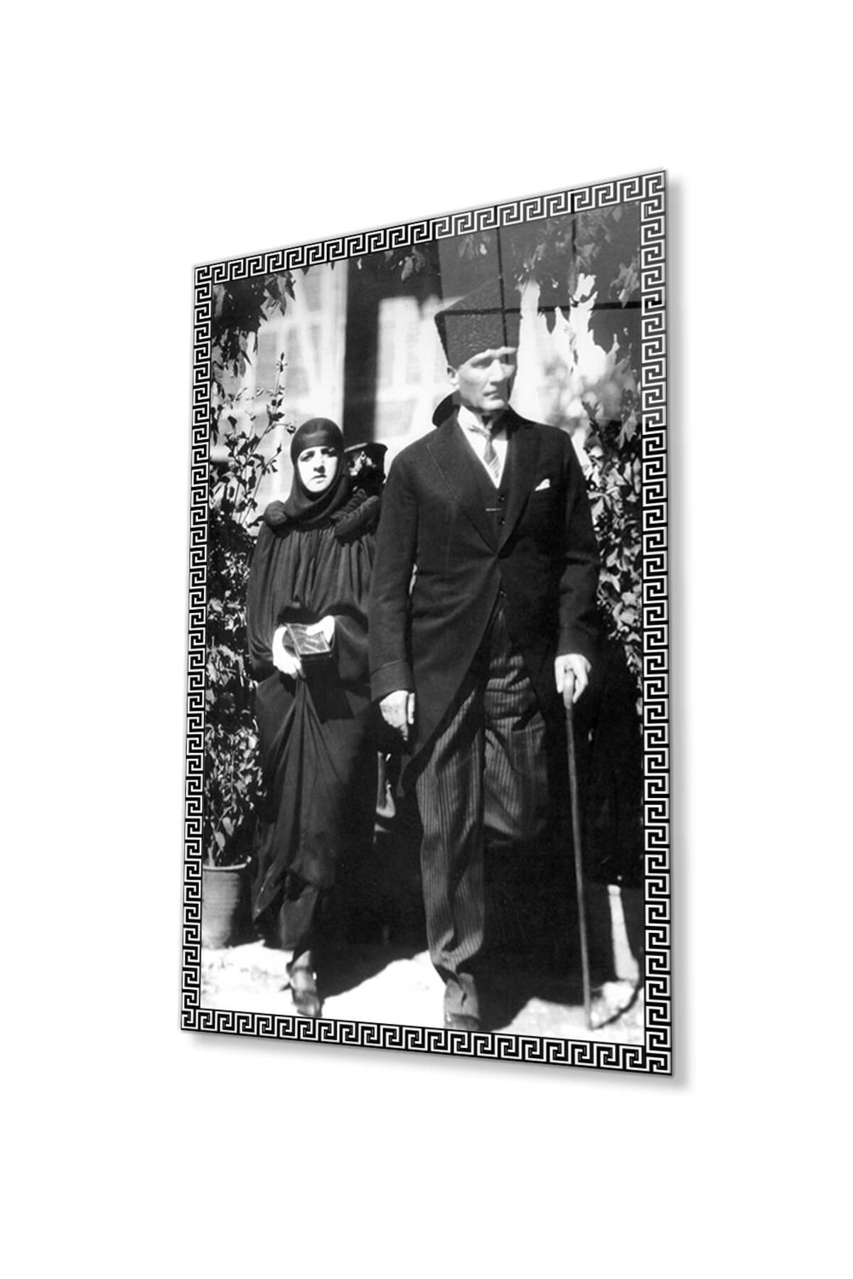 idealizbiz Atatürk Cam Tablo 4mm Dayanıklı Temperli Cam, Atatürk Glass Wall Art
