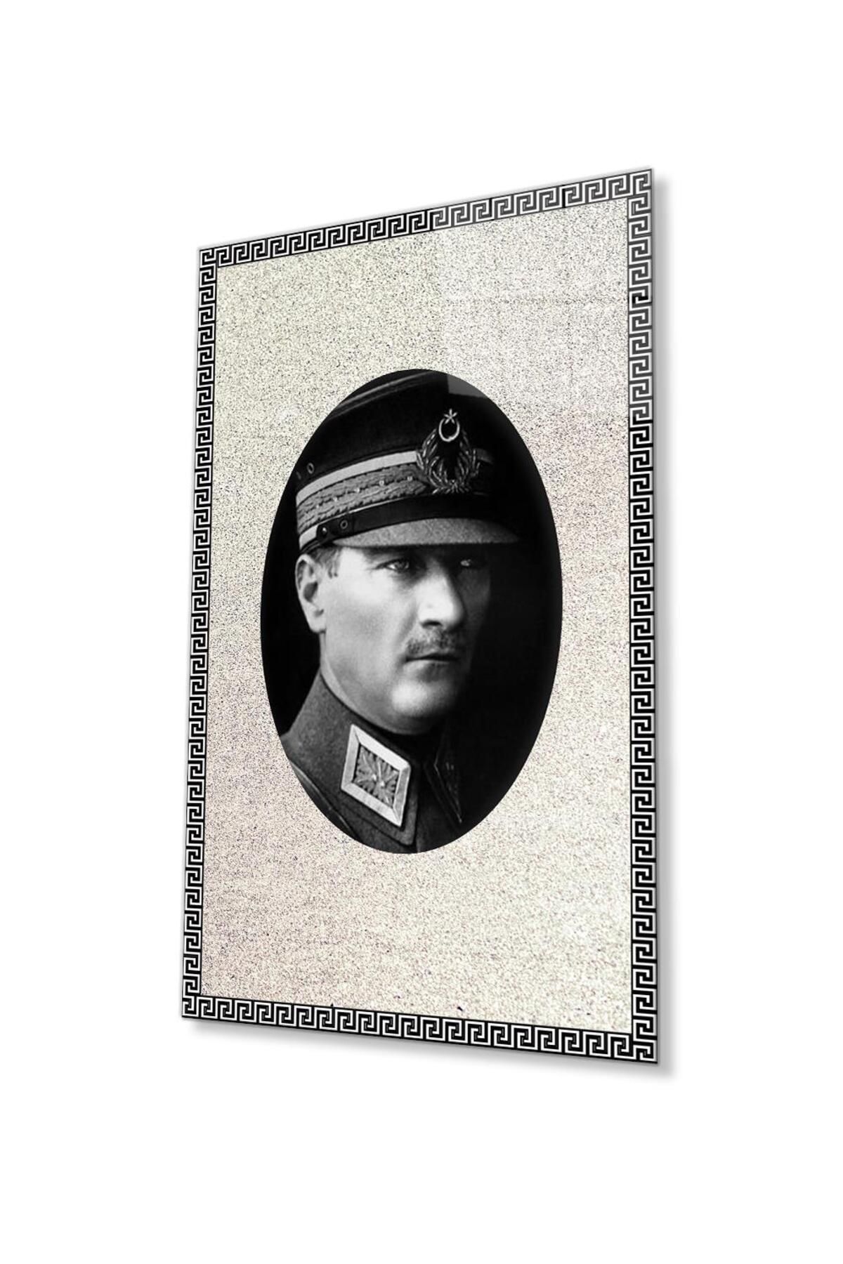 idealizbiz Atatürk Cam Tablo 4mm Dayanıklı Temperli Cam, Atatürk Glass Wall Art