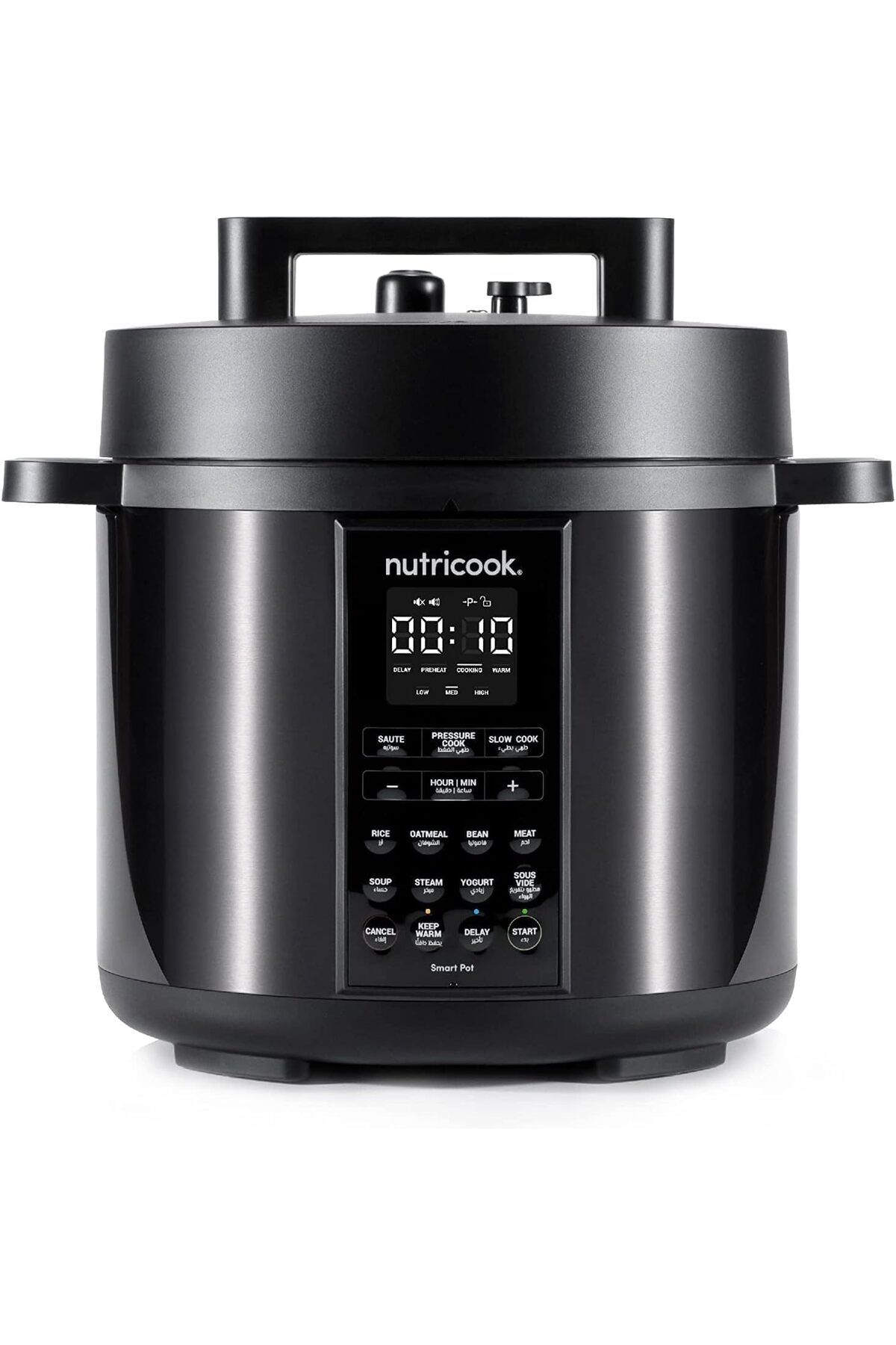 Nutricook Smart Pot 9'u 1 Arada Elektrikli Düdüklü Tencere, Yavaş Pişirici, 6L