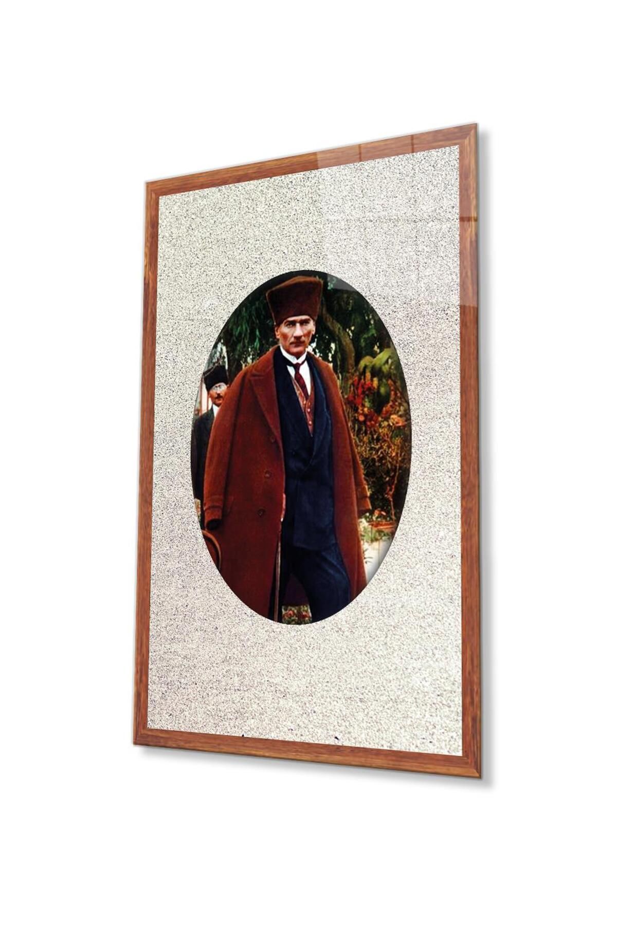 idealizbiz Atatürk Cam Tablo 4mm Dayanıklı Temperli Cam, Atatürk Glass Wall Art