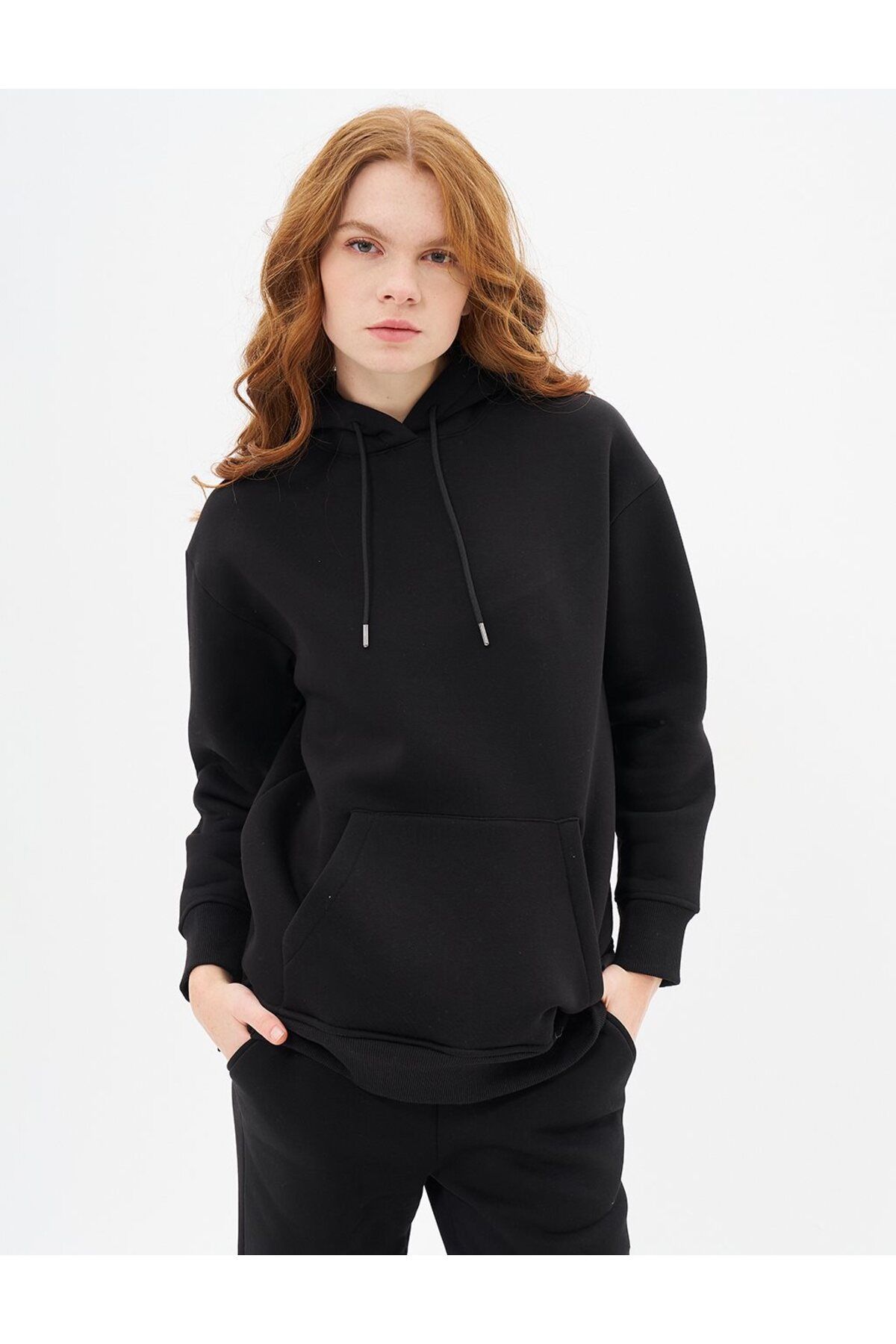 Kayra-Black Hooded Sweatshirt 1