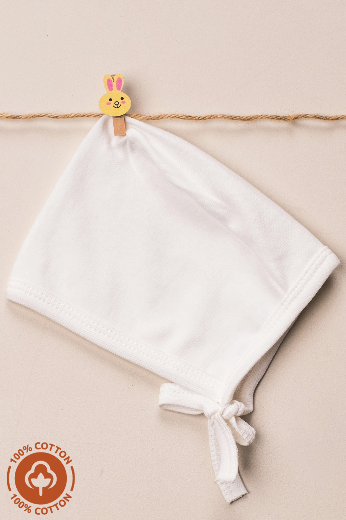 Miniel Unisex Bebek Penye Organik Pamuklu Yenidoğan 3Lü Ingiliz Bebek Şapkası Renkli Set fotoğrafı 2 (önizleme)