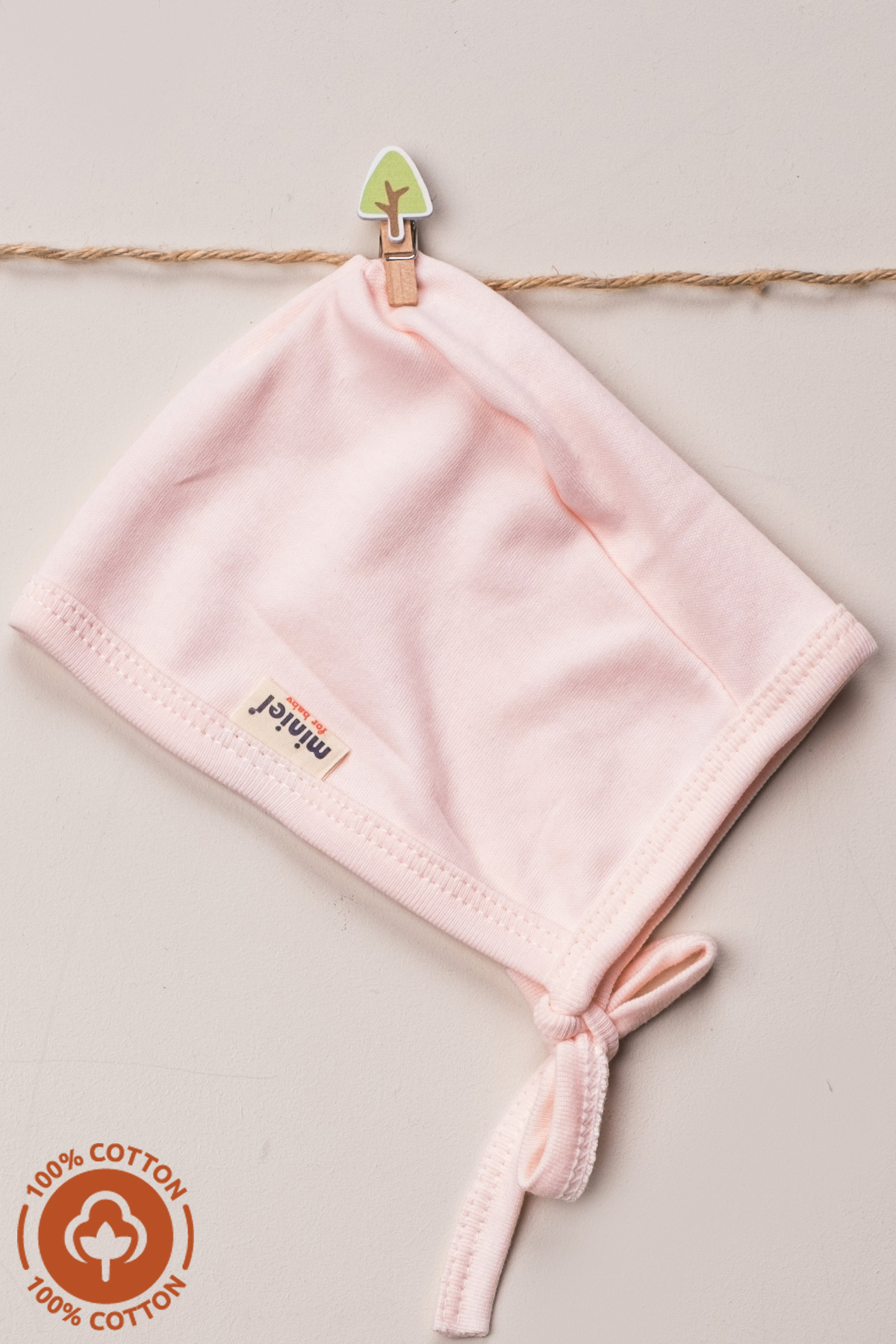 Miniel Unisex Bebek Penye Organik Pamuklu Yenidoğan 3Lü Ingiliz Bebek Şapkası Renkli Set fotoğrafı 4 (önizleme)