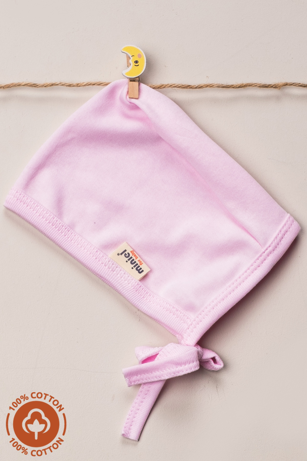 Miniel Unisex Bebek Penye Organik Pamuklu Yenidoğan 3Lü Ingiliz Bebek Şapkası Renkli Set fotoğrafı 3 (önizleme)