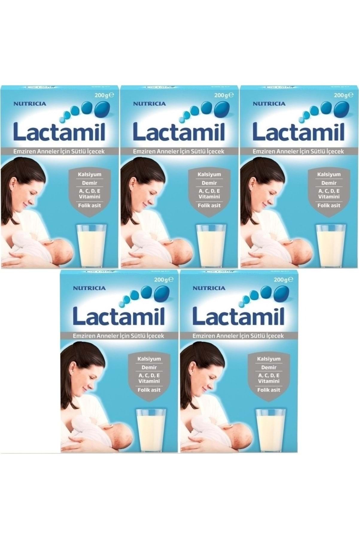 Lactamil Nutrıcıa Lactamil 200GR (Emziren Anneler İçin Sütlü İçeçek) (5 Li Set)