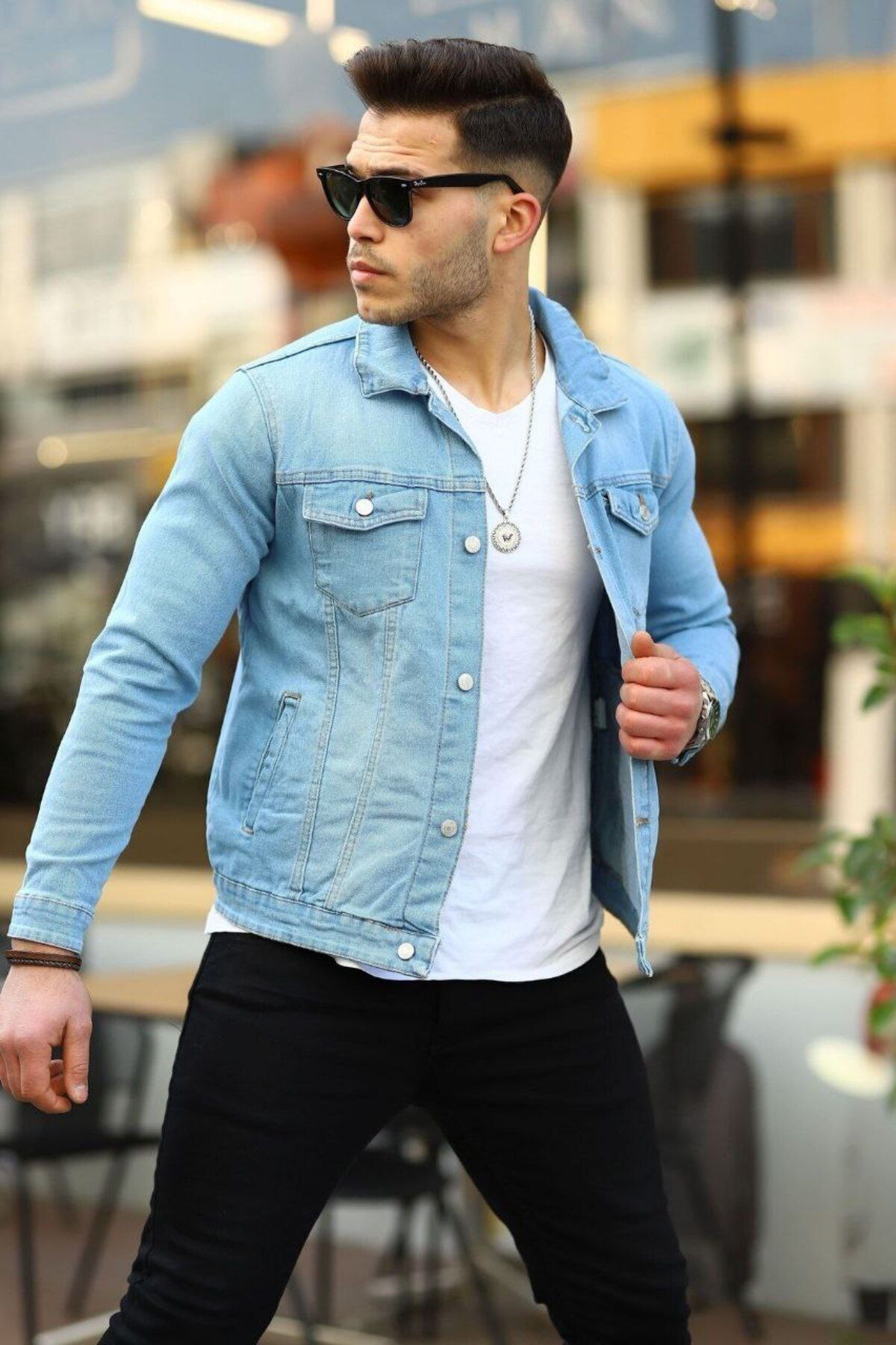 maksoy-Full Fit Slim Fit Men's Denim Jacket 3