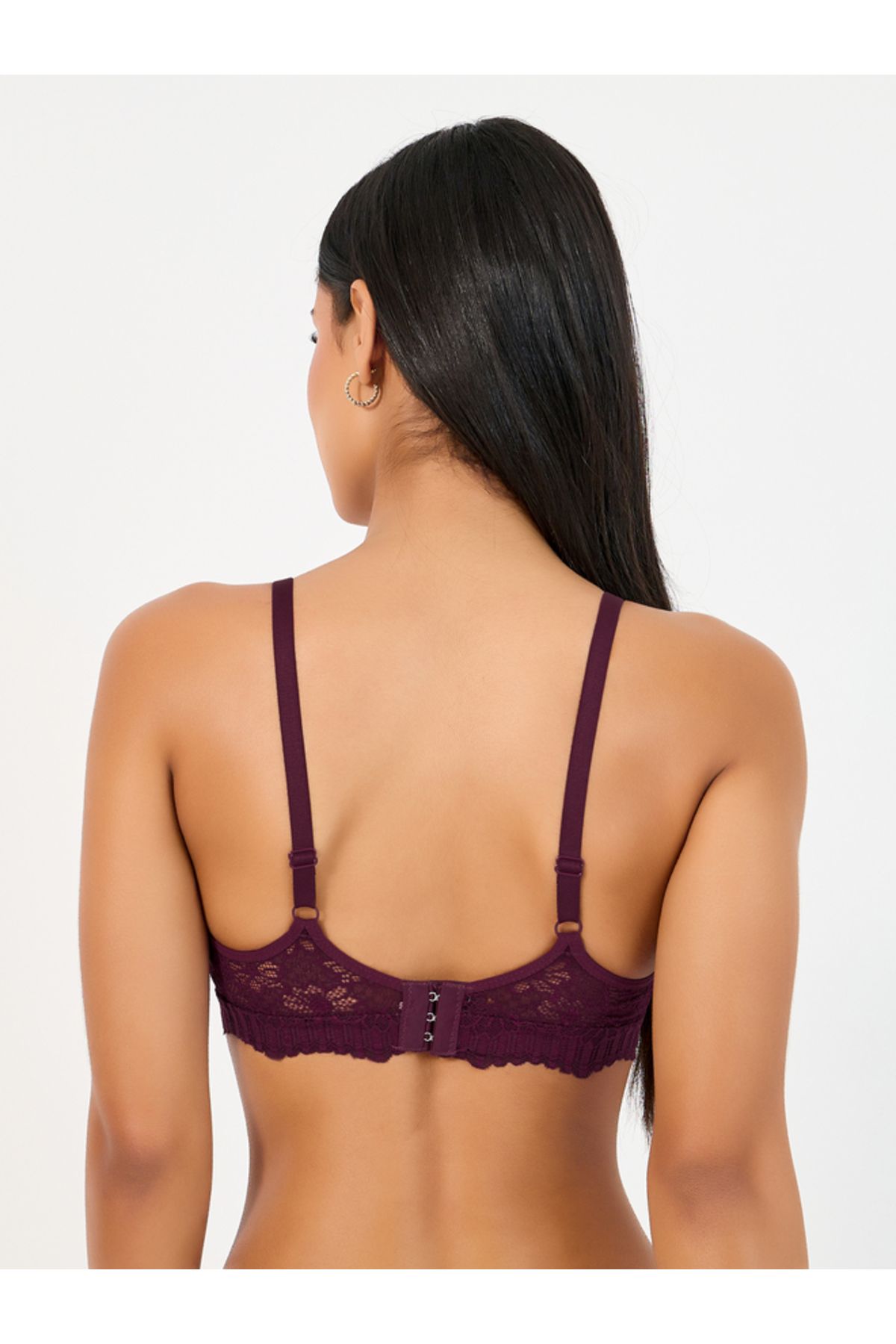 Styli-Pack of 2 - Padded Non Wired T-Shirt Bra with Scalloped Lace Edge Band 4