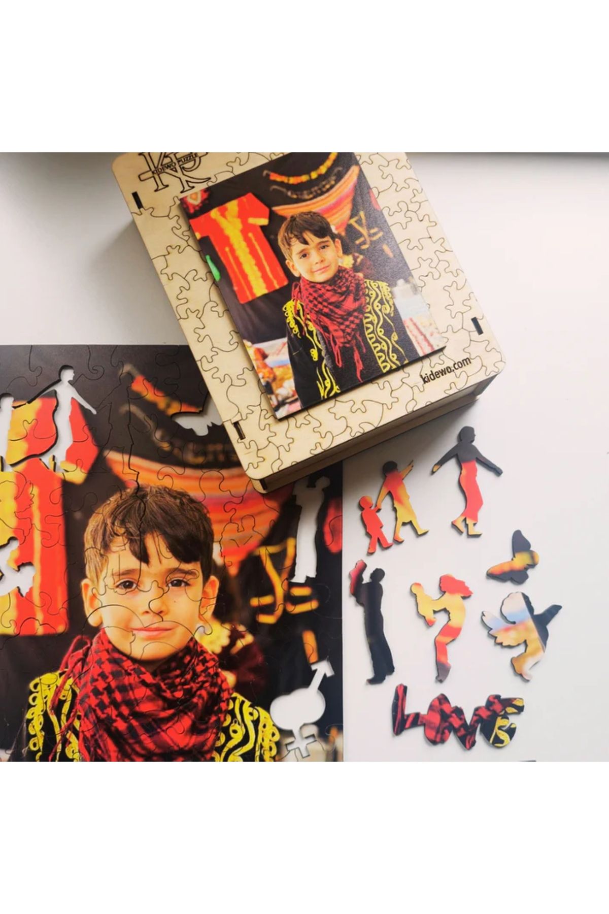 KİDEWO Kişiye Özel Ahşap Fotoğraf Puzzle | Resimli & İsme Özel | Duvar Dekoru & Hediye