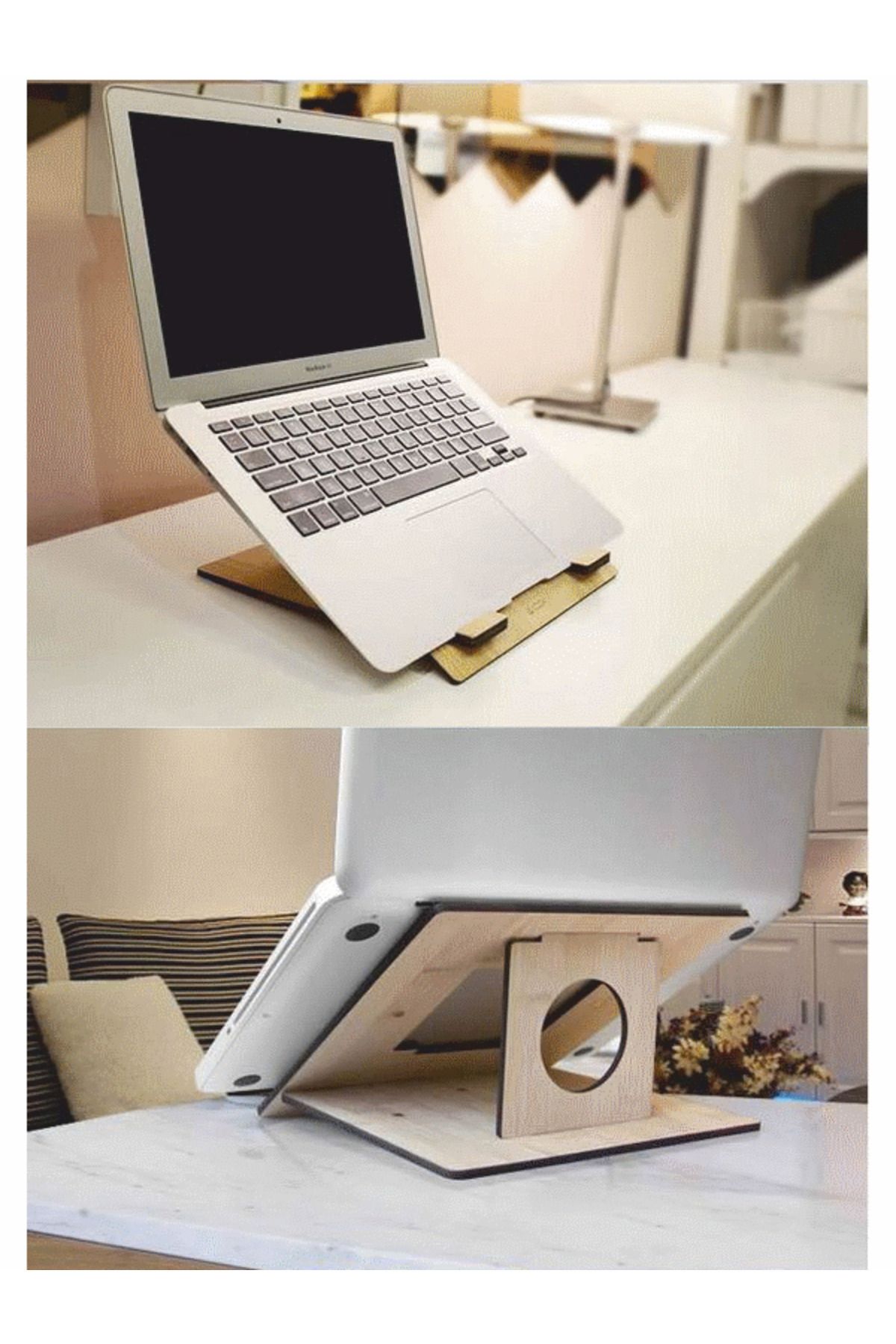 Mars Dizüstü Notebook Tablet Standı, Ayarlanabilir Ergonomik Katlanabilir Havalandırmalı