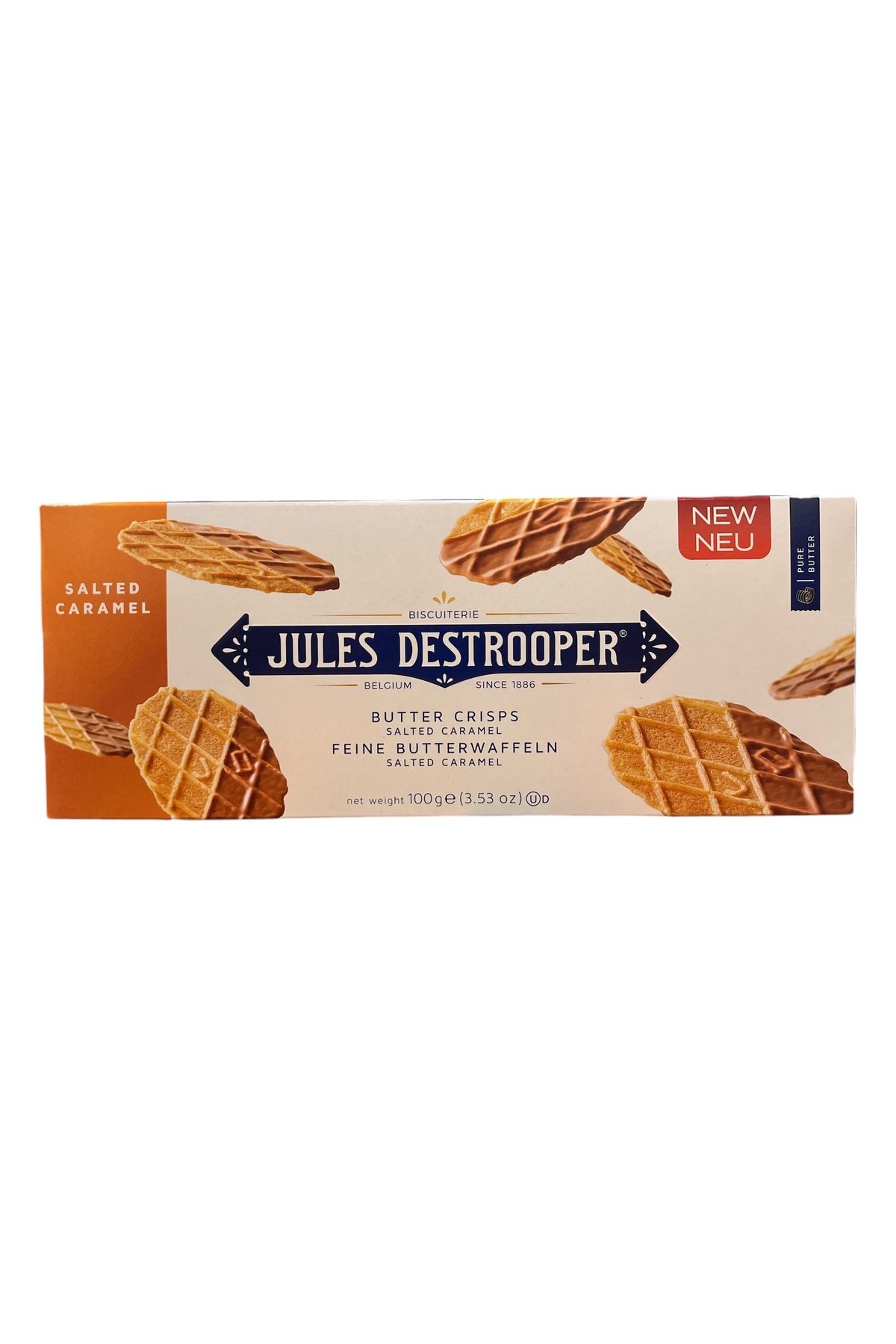 Jules Destrooper Tuzlu Karamel ve Tereyağlı Gofret 100 G.