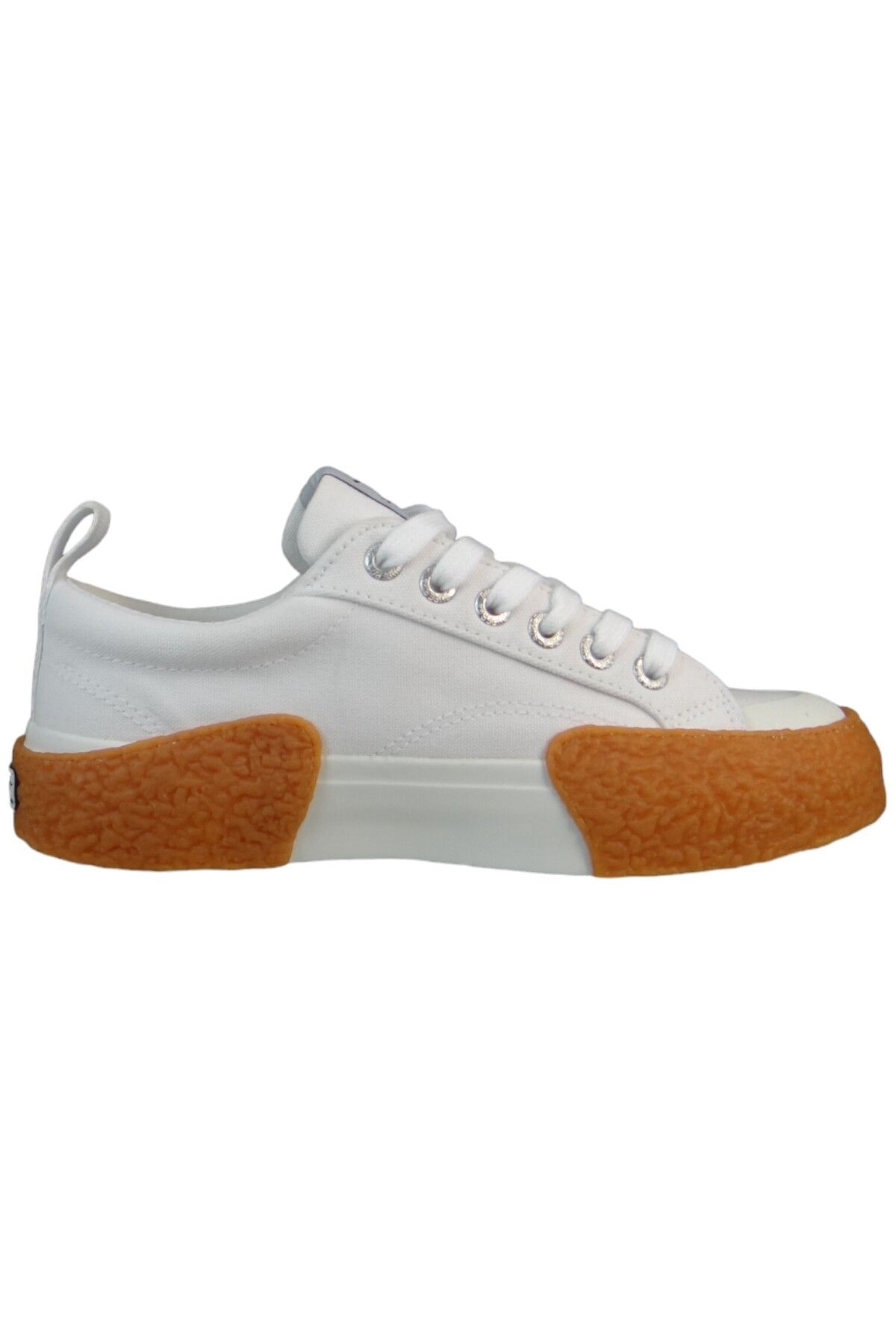 Superga-Damen Low Sneaker 2660 Stripe Big Bumpers Low Top S2137CW Weiß A0R White-Gum Leinen 5