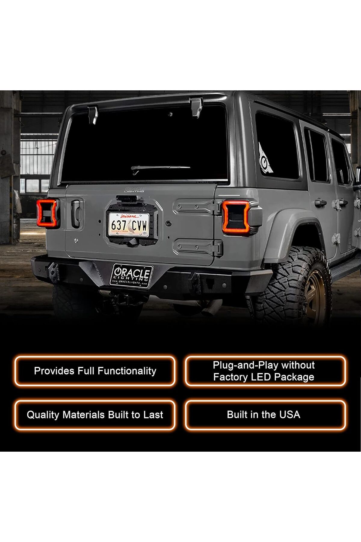 oracle-Jeep Wrangler JL 18-24 Black Series LED Tail Lights 4