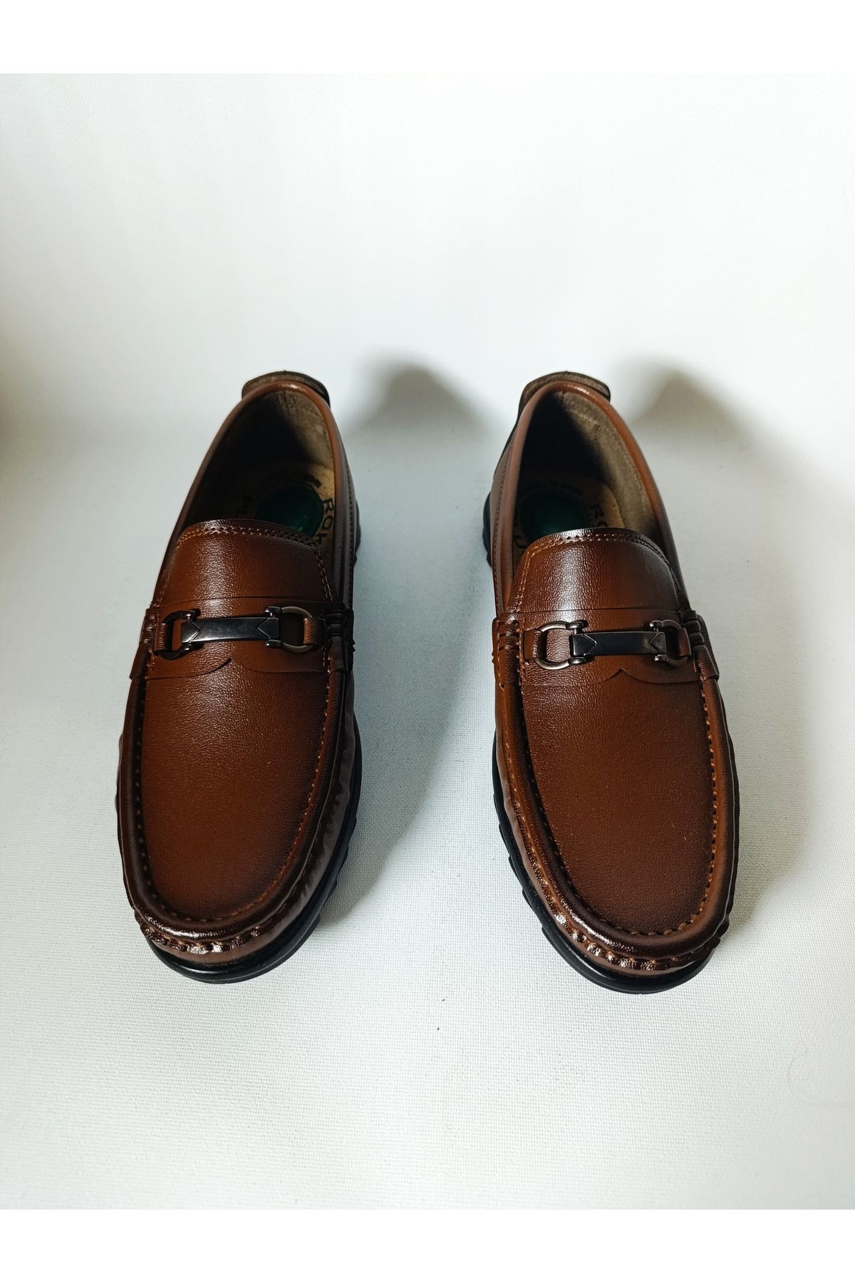 MODA AĞALAR Kahverengi  Ön Detaylı Erkek  Loafer Ayakkabı