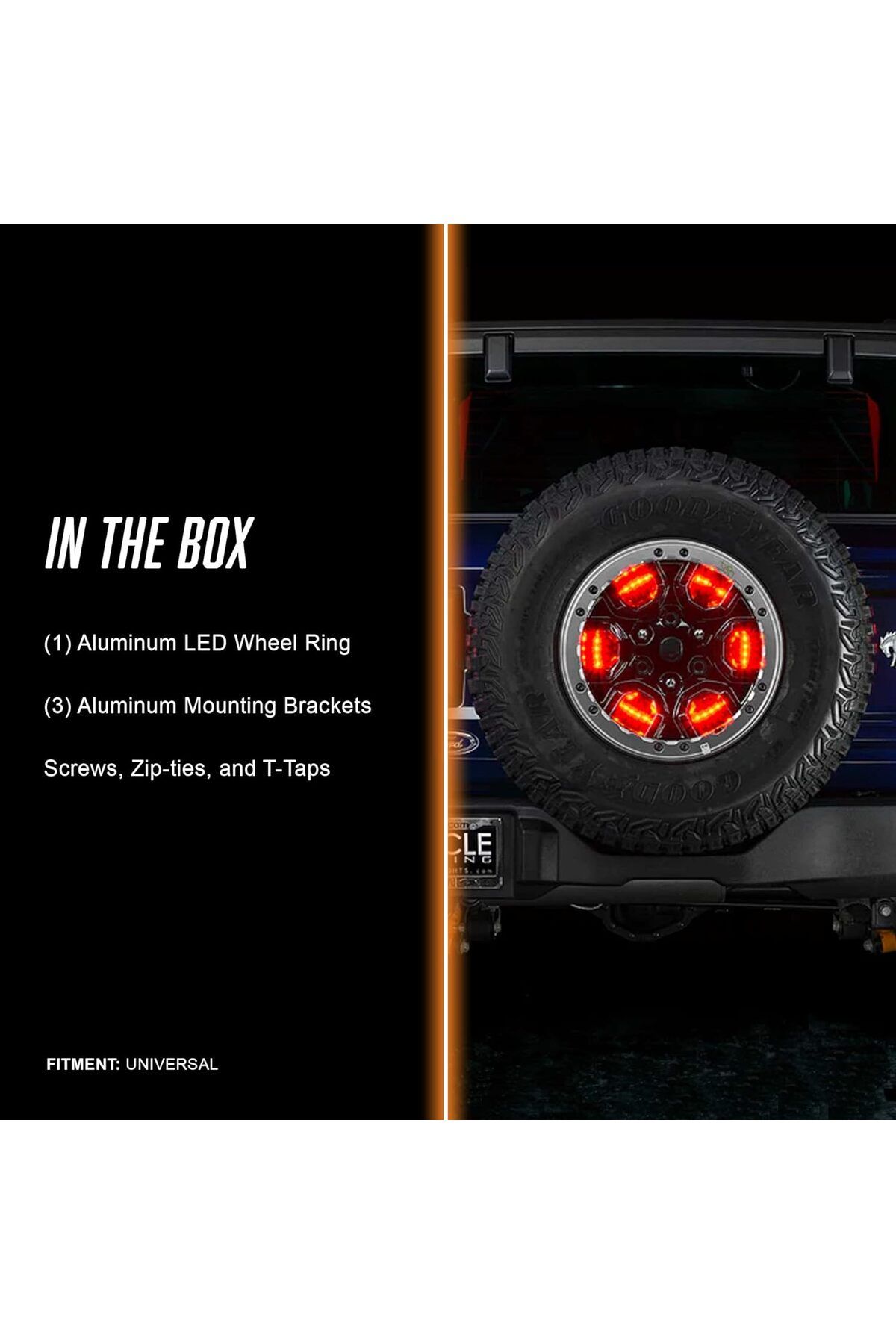 oracle-Universal LED Illuminated Spare Wheel 3rd Brake Light Ring Kit, Red 3