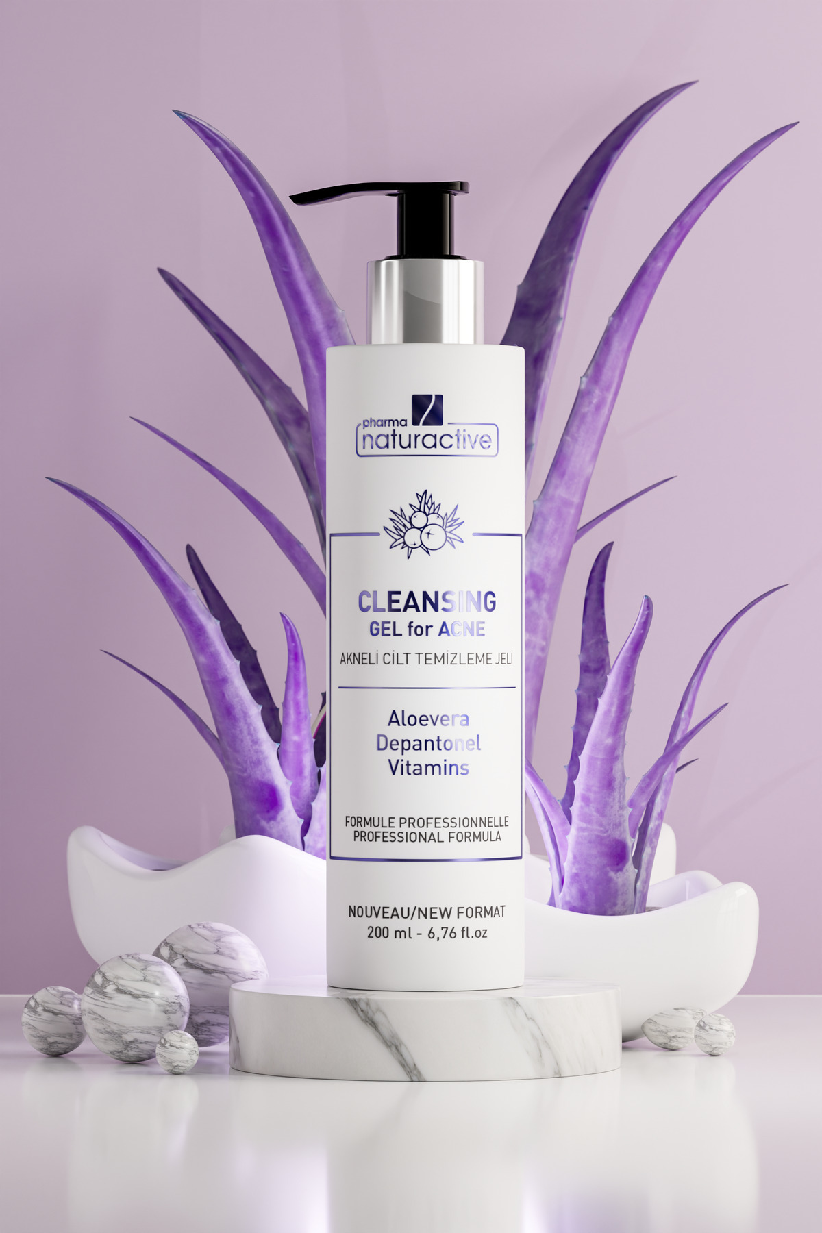 Pharma Naturactive, Akneli Ciltler Için Temizleme Jeli, 200 ml — Cilt Temizliği — تصویر 4 از 6