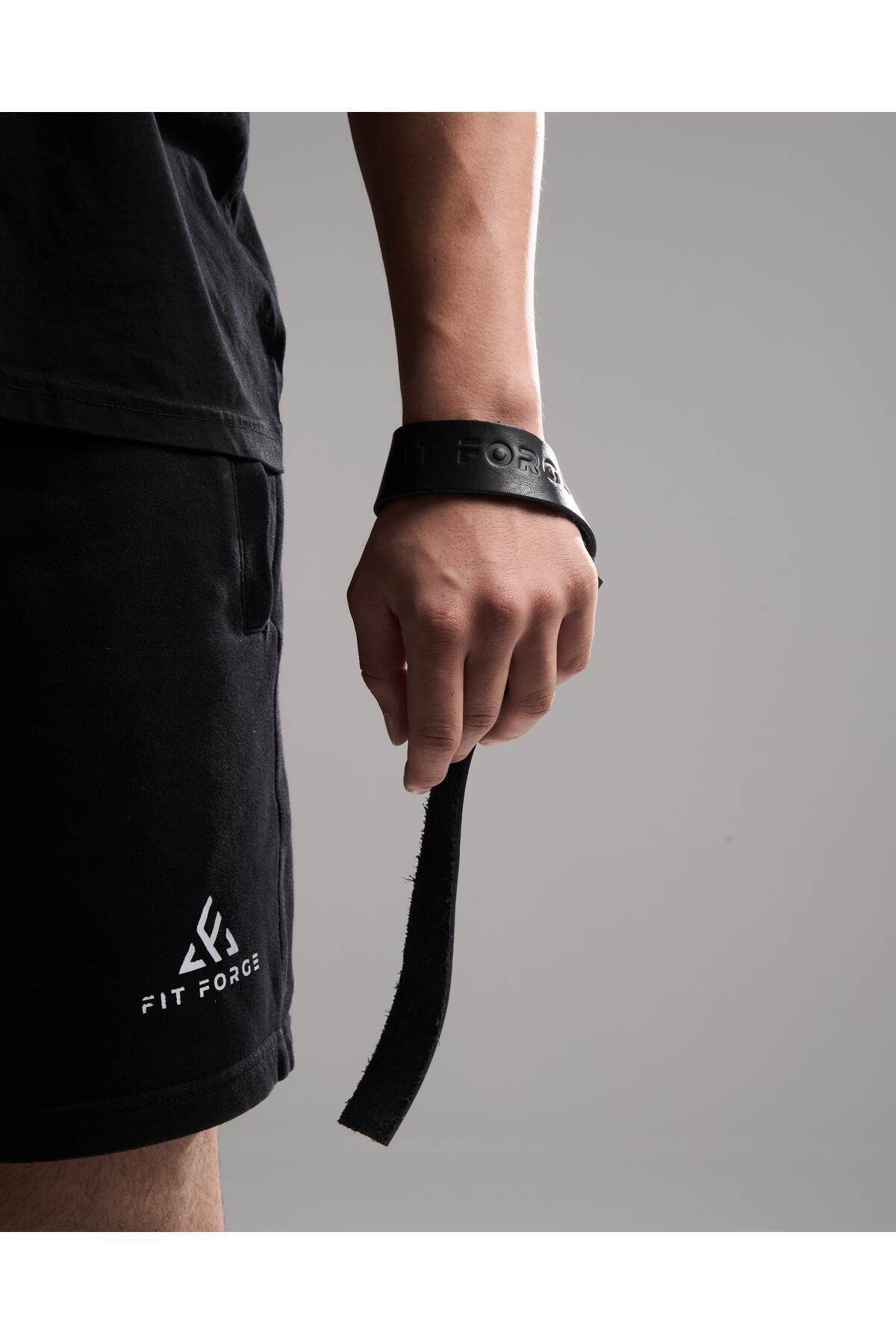 Fit Forge Deri Lifting Strap - Siyah | %100 Deri Ağırlık Kayışı | Sporcu Aksesuarları