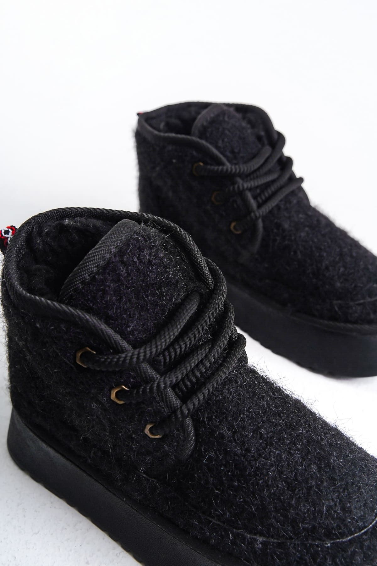 TRENDELLA-Women's Black Sheepskin Winter Boots Tr001K09A 4