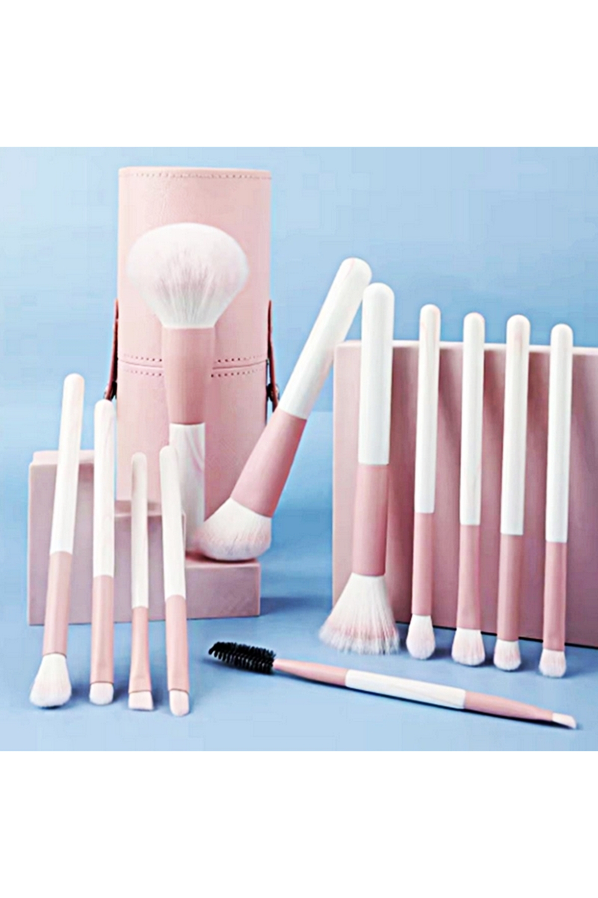 Limited Edition Pro Özel Kutulu 12'li Makyaj Fırçası Seti ( Pembe ) — C012_EY_ — تصویر 3 از 3
