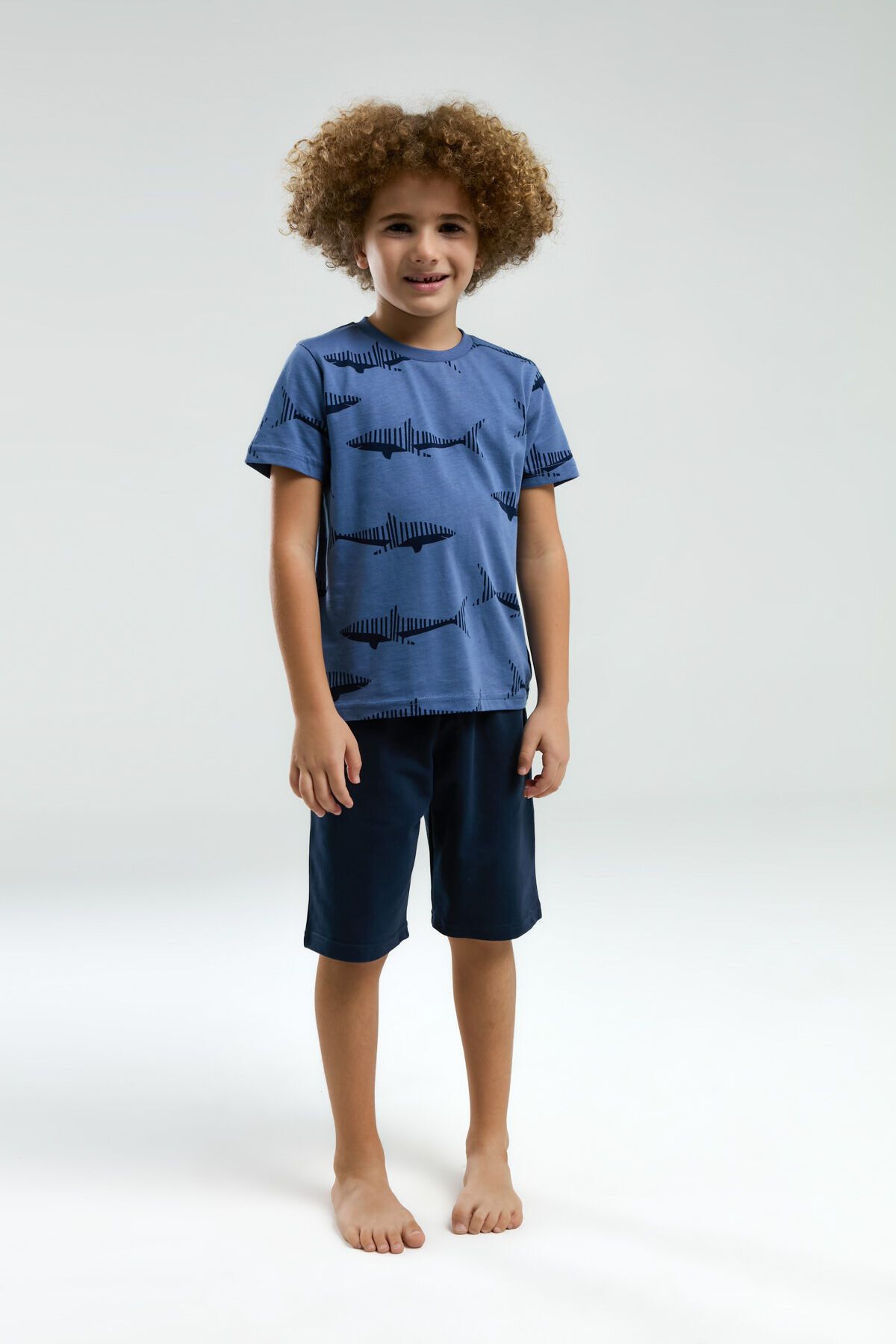 Arnetta-Boy's Blue Bermuda Suit 3