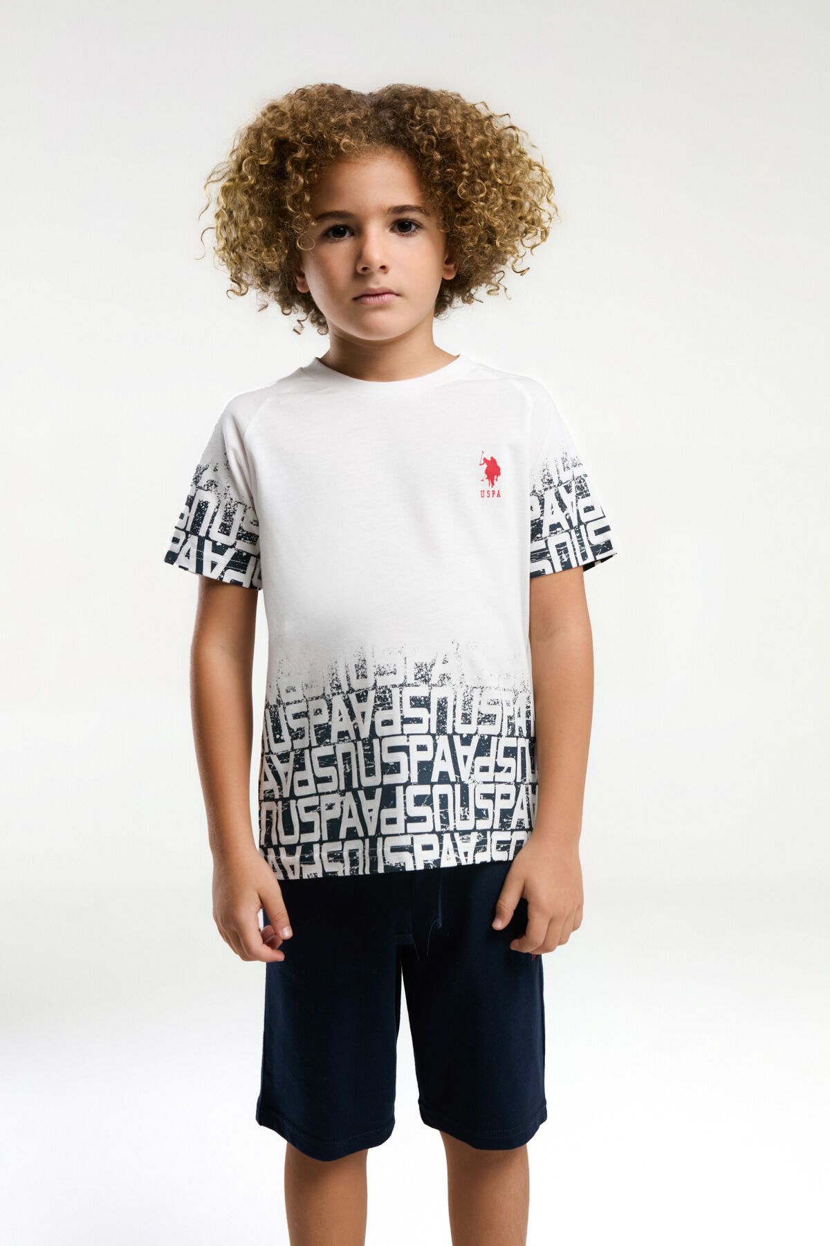 U.S. Polo Assn.-U.S. Polo Assn. Boy's White Bermuda Set 3