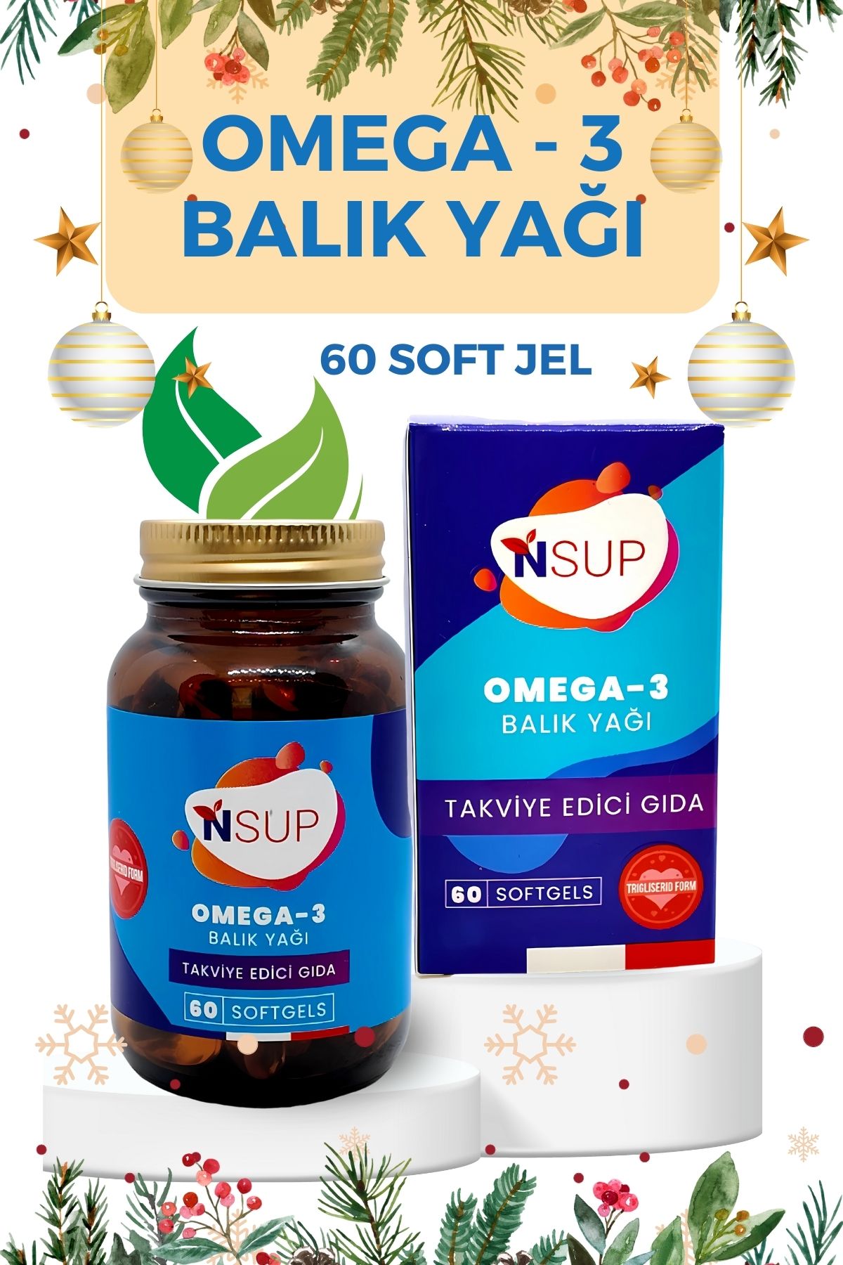 NSUP Omega-3 Balık Yağı – Günlük Enerji ve Zihinsel Odaklanma İçin Omega-3 Desteği