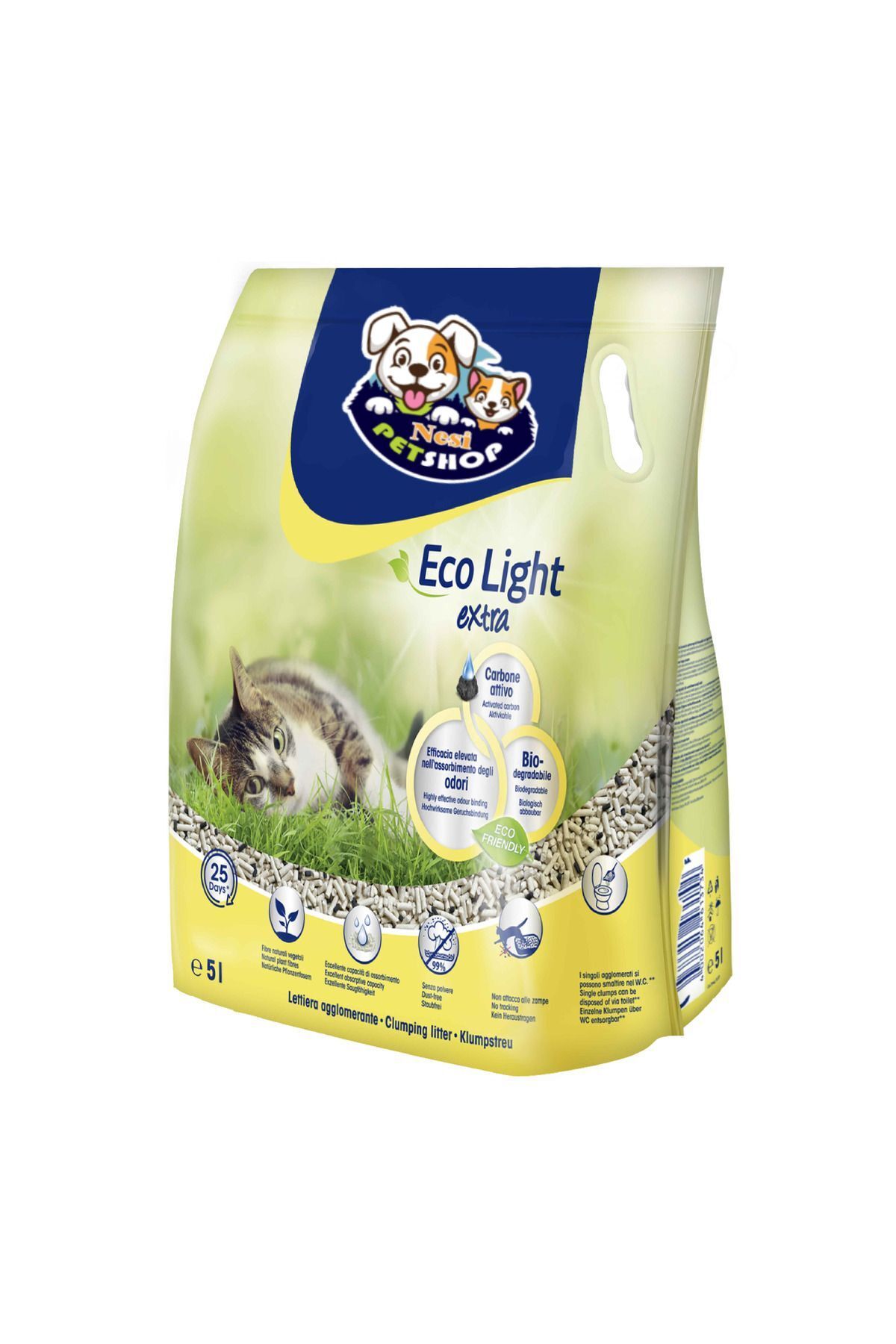 teknotrust Pelet Kedi Kumu Eco Light Extra 5lt - Aktif Karbonlu