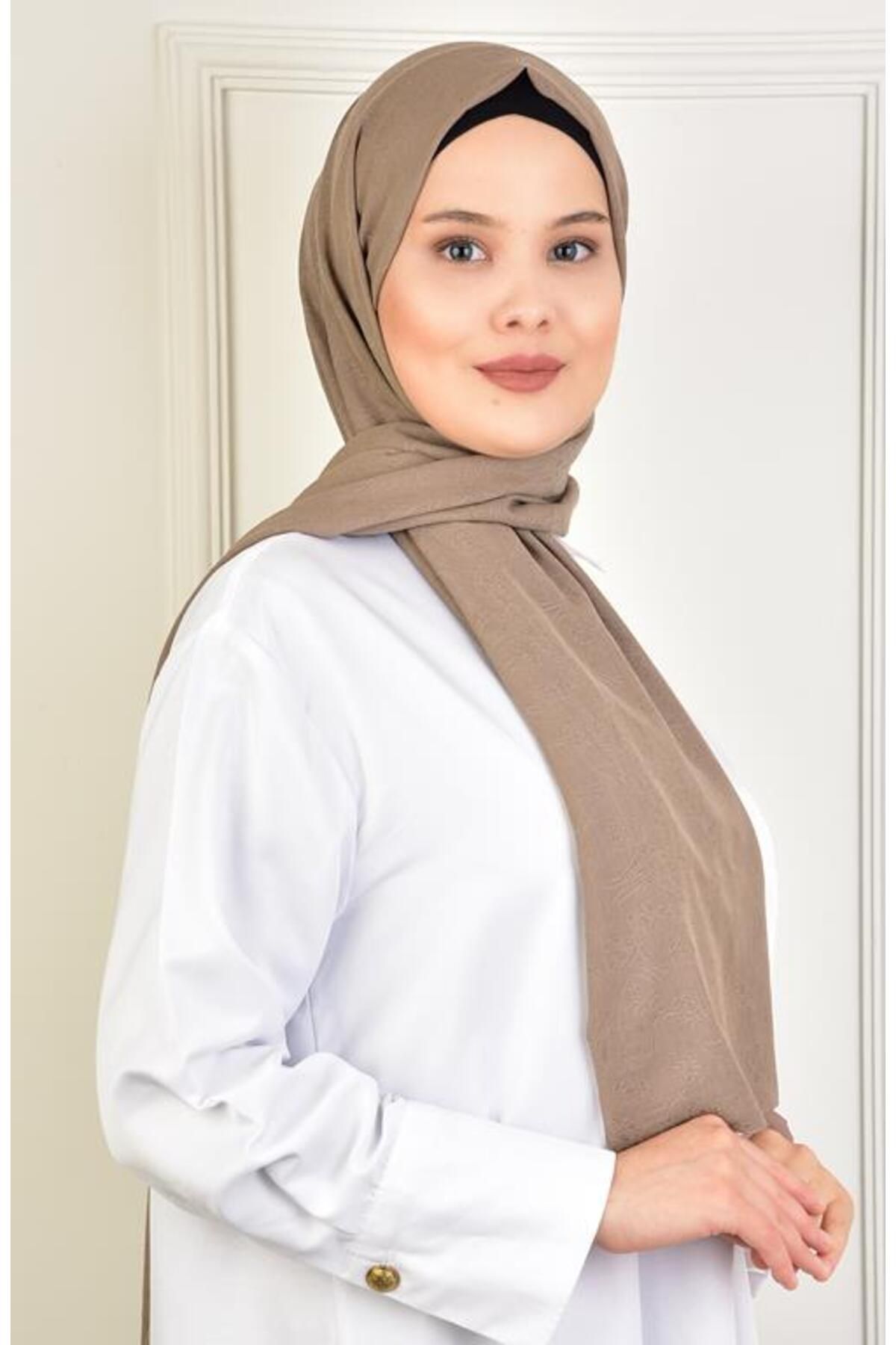 BURDEN IPEK-Sahra Shawl - Organic Patterned, Sand Beige 2