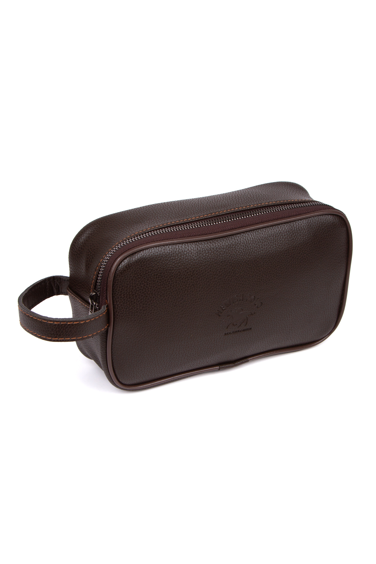 Newish Polo Erkek Siyah Deri Portföy Clutch Traş Kozmetik Bakım ve Günlük El Çantası görsel 5