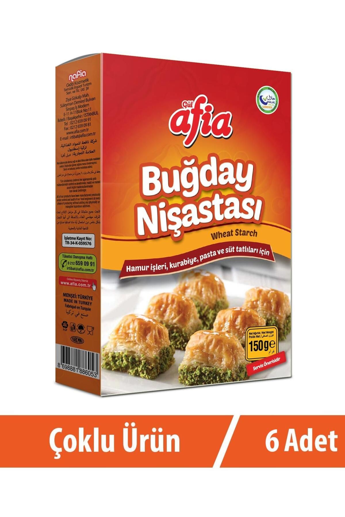 Afia Buğday Nişastası 6x150 Gr