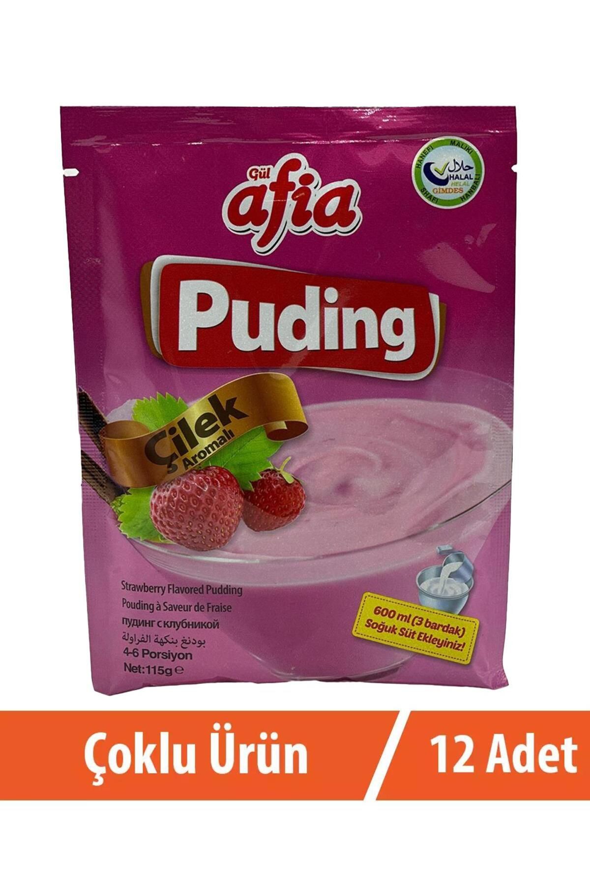 Afia Çilekli Puding 12x115 Gr