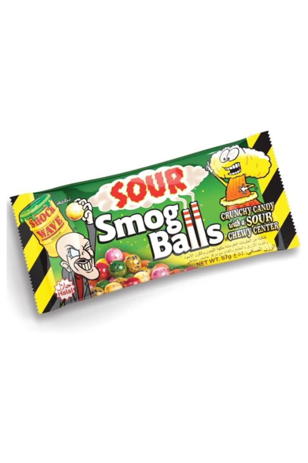 Shock Wave Sour Smog Balls sakiz Paketi 57g