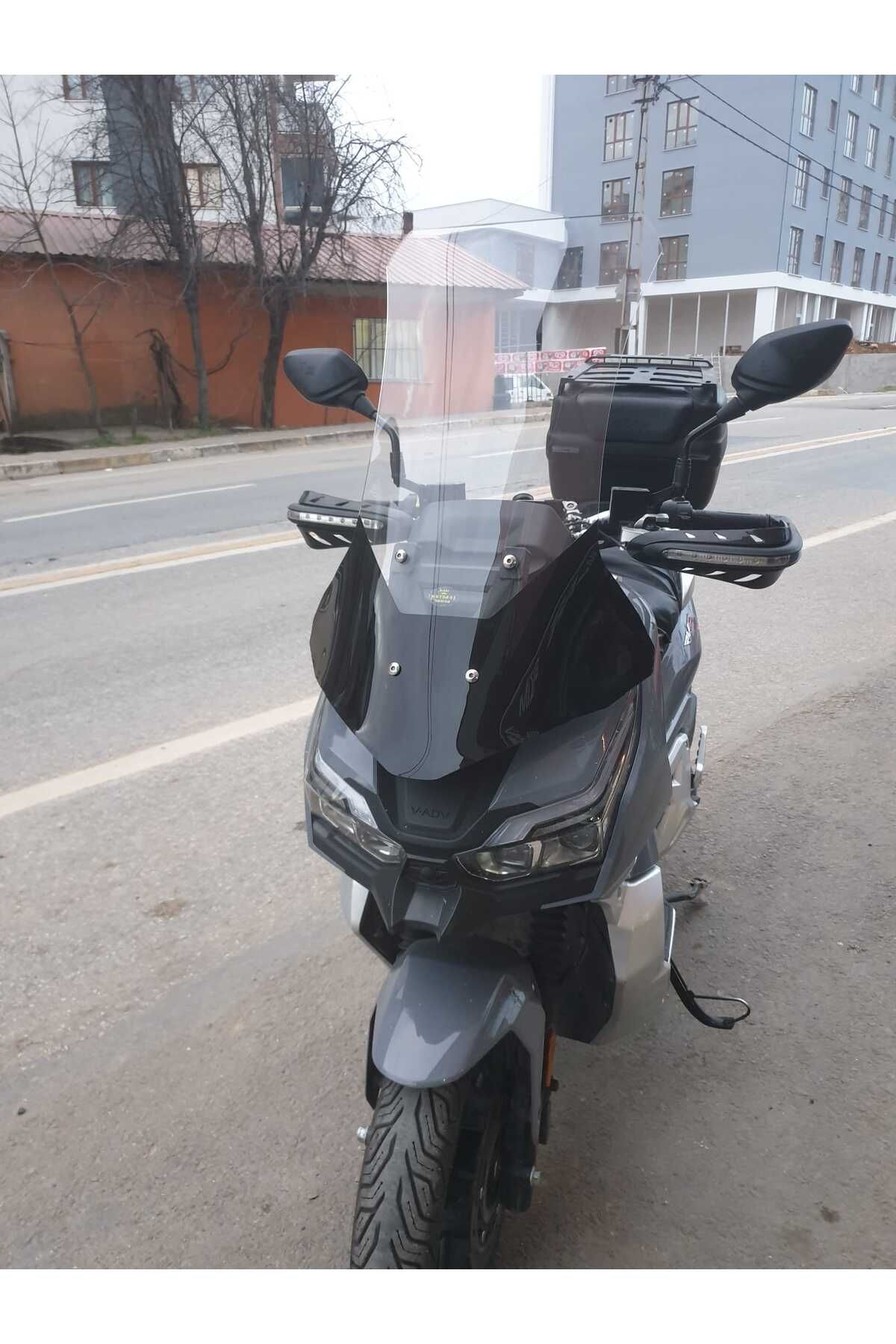 RKS Freccia 150 Siperlik Ön Cam Alt Siyah 2022-2025 Model 75cm Şeffaf Renkli 4mm UZUN CAM
