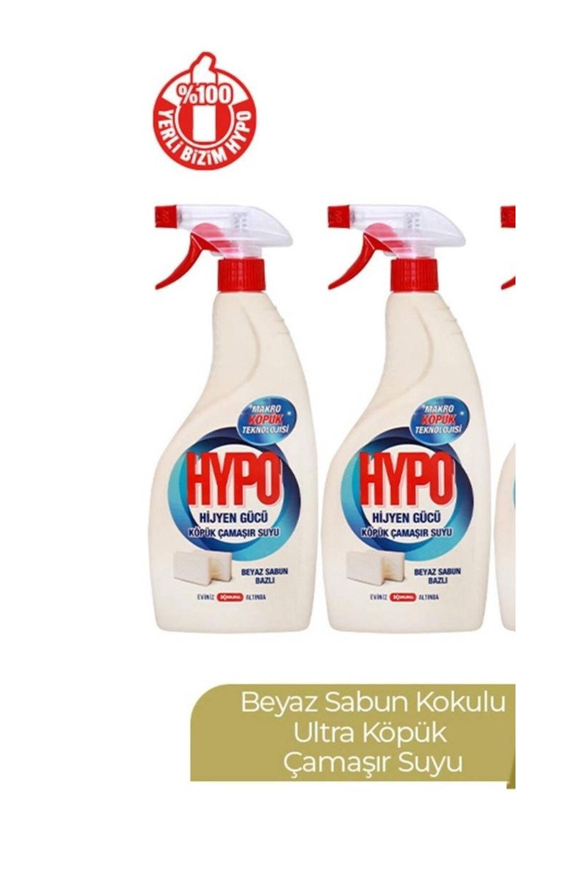 Hypo 750ML KÖPÜK ÇAMAŞIR SUYU BEYAZ SABUN KOKULU* 2 ADET