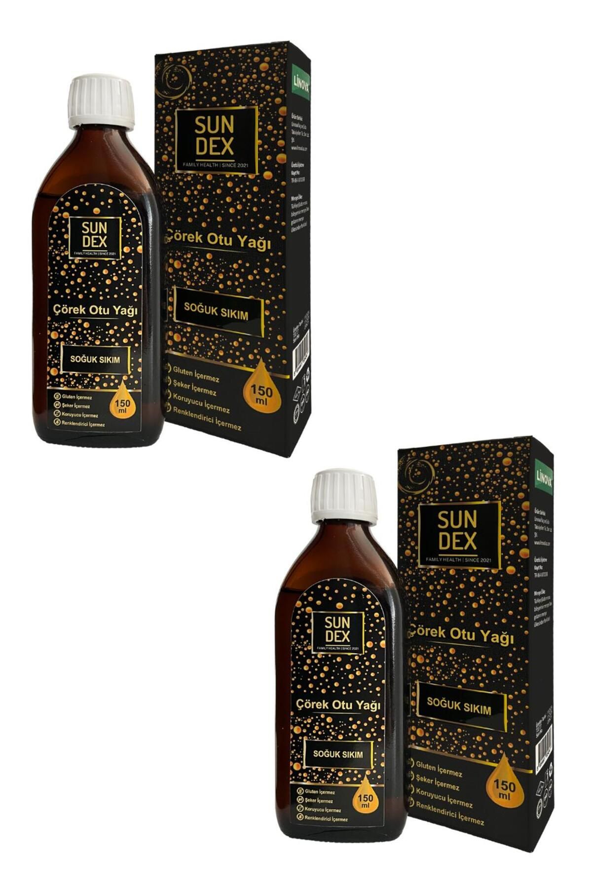 Sun Dex Family Health Since 2021 2’li Paket Soğuk Sıkım Çörek Otu Yağı 150 ml