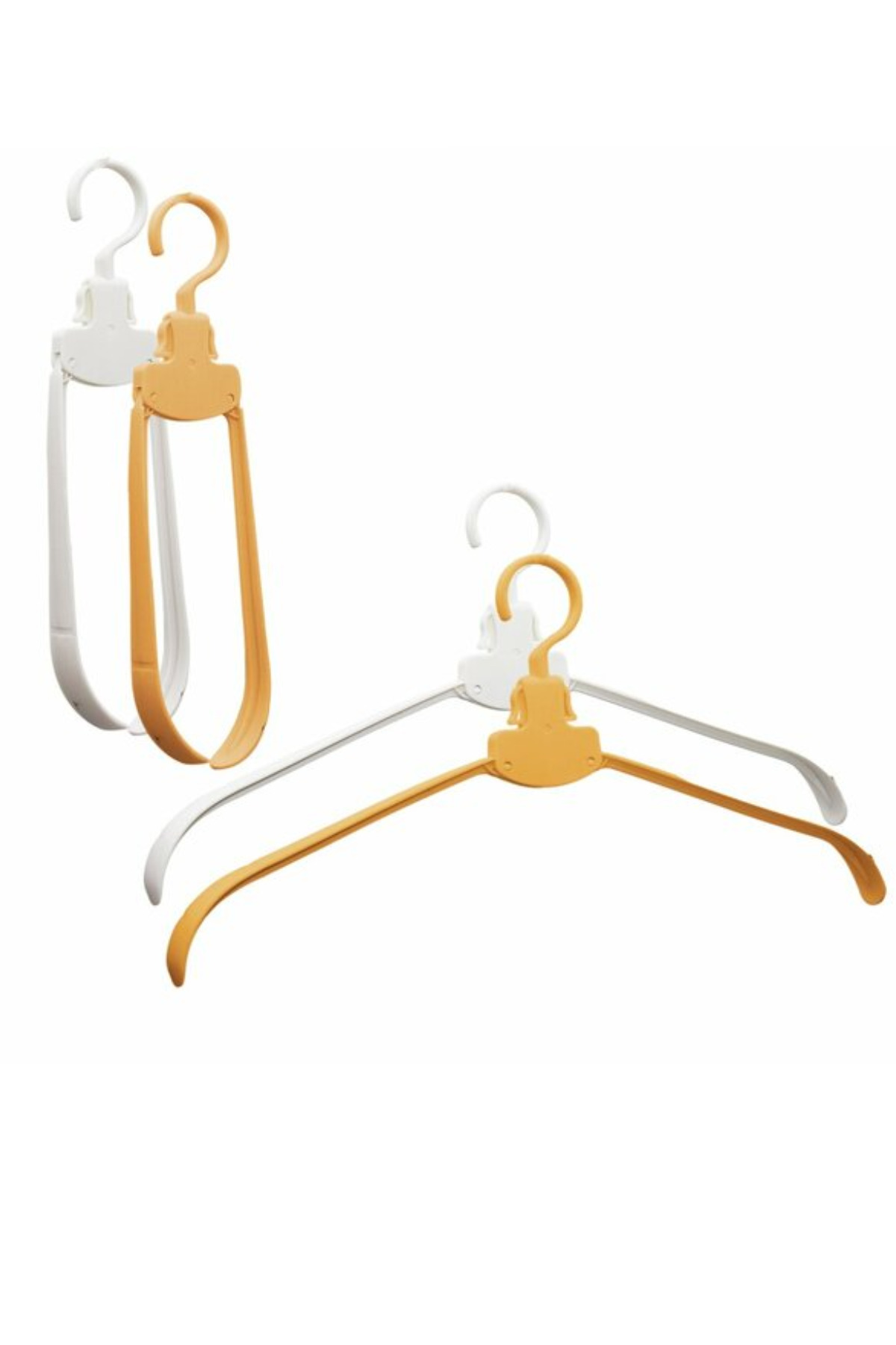 Greathings-5Pcs Practical Ergonomic Design Foldable Easy Operation Portable Shirt Clothes Hanger 6