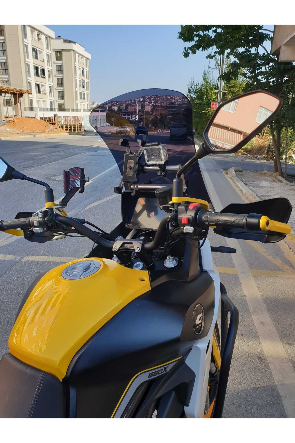 QJ SVT 650 X Siperlik Ön Cam 2023-2025 Model 50cm Siyah Renkli 4mm UZUN CAM