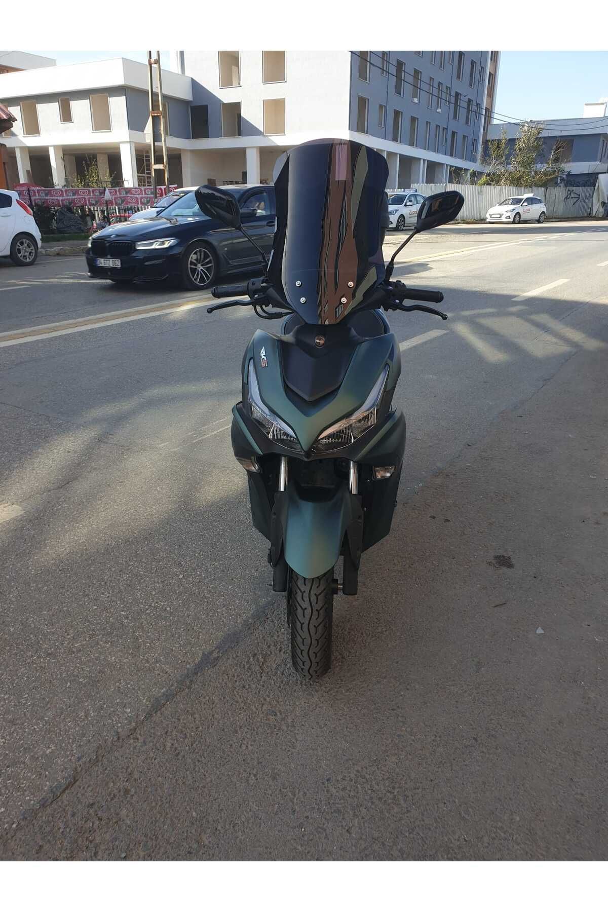 RKS Arome 125 Siperlik Ön Cam 2023-2025 Model 54cm Şeffaf Renkli Sportif Model
