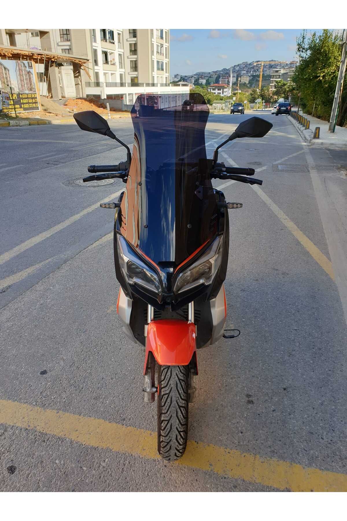 QJ ATR 125 Siperlik Ön Cam 2023-2025 Model 75cm Siyah Renkli 4mm UZUN CAM
