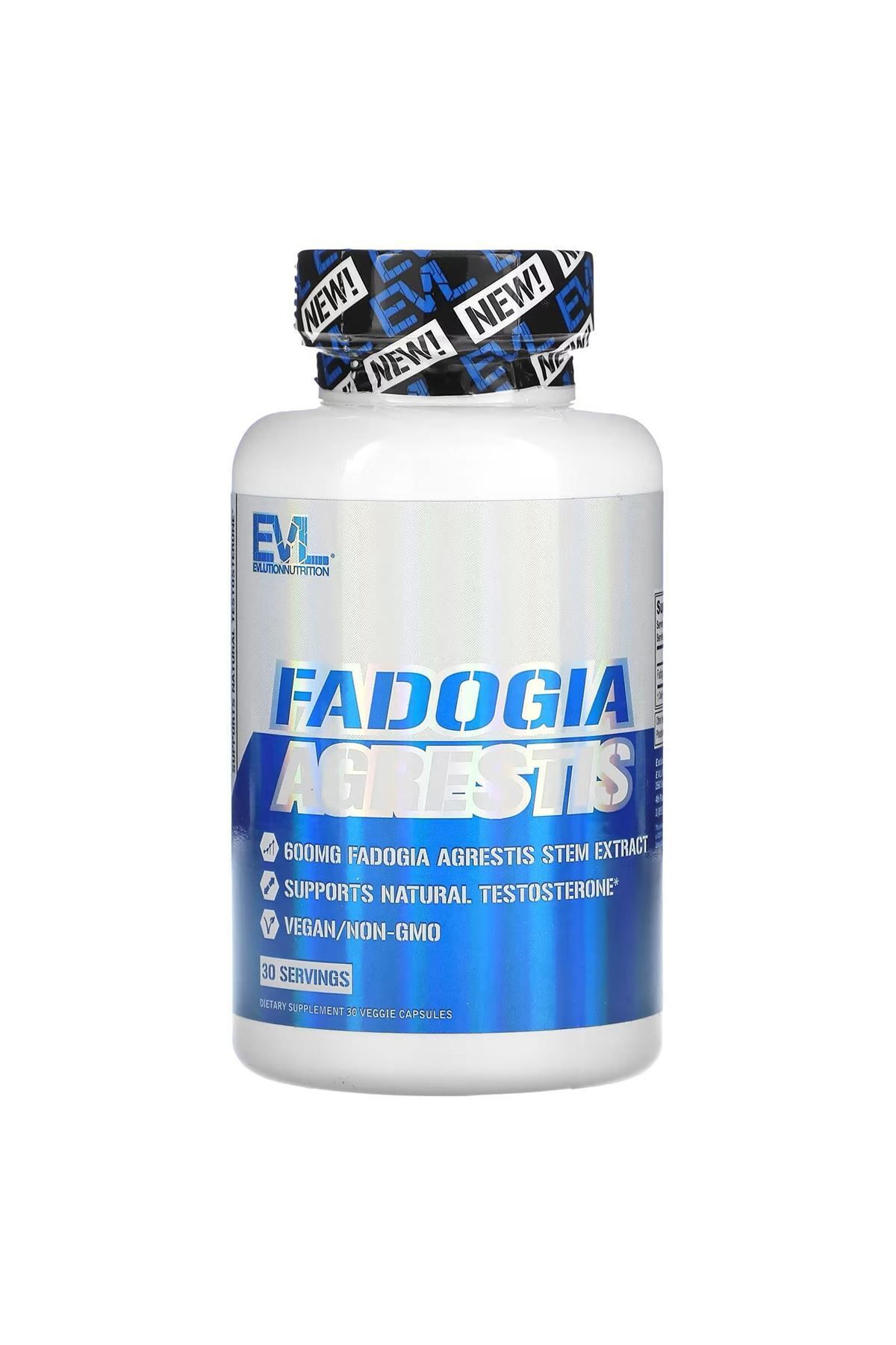 evlution nutrition Fadogia Agrestis, 600 Mg 30 Veggie Capsules