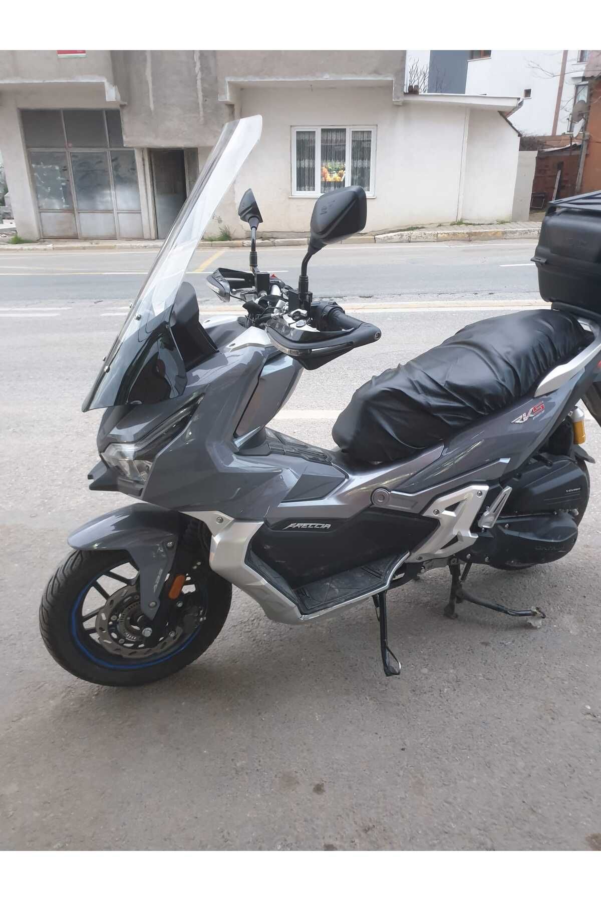 RKS Freccia 150 Siperlik Ön Cam Alt Siyah 2022-2025 Model 75cm Şeffaf Renkli 4mm UZUN CAM