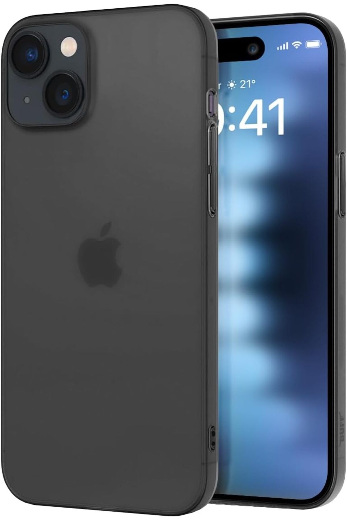 STOREMAX nffashopm LABS Buff iPhone 15 ile Uyumlu Slimfy İnce Saydam Kılıf (Siyah) storestarx 1051353