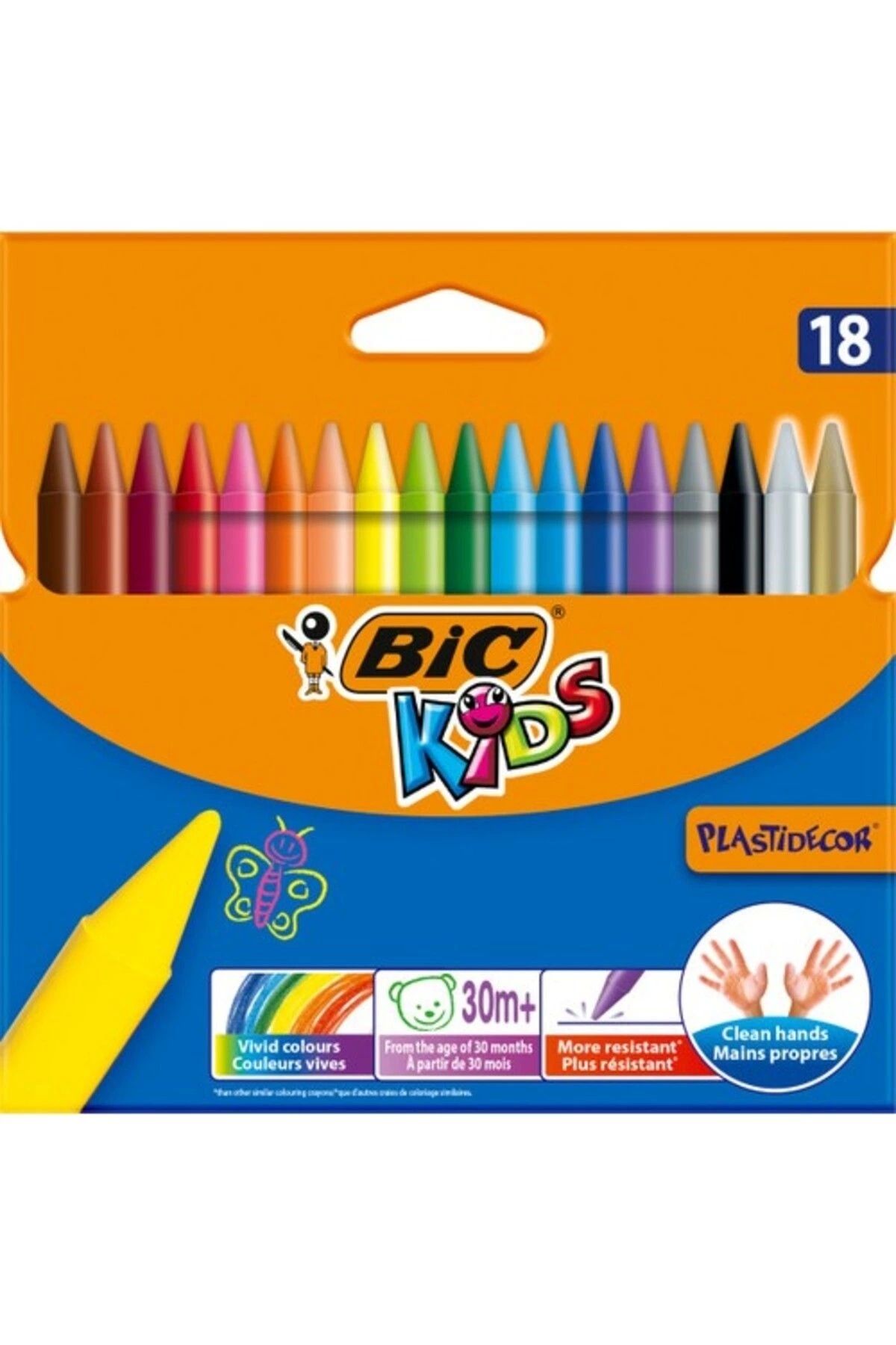 Bic Kids Plastidecor 18'li Silinebilir Mum Pastel Boya / 8297714