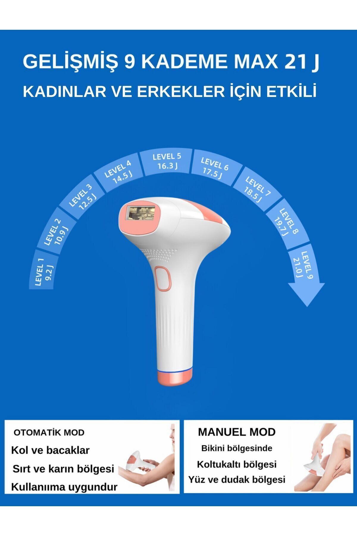 hoppo Xmia Ipl Lazer Epilasyon Cihazı 999.999 Atım 9 Kademe Ultra Güçlü-5