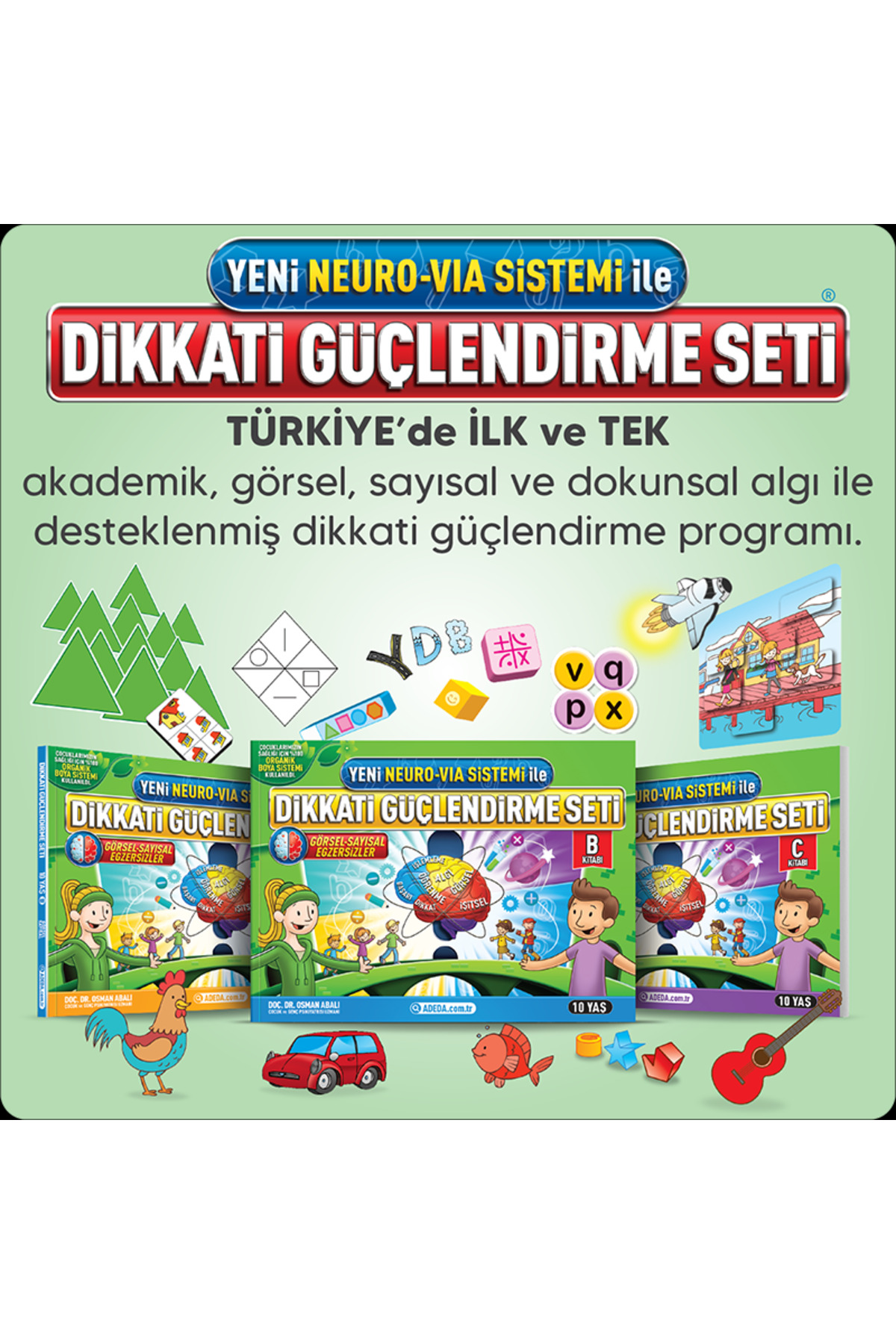 Adeda Yayınları 10 Yaş Zeka Ve Dikkat Güçlendirme Seti - Fiyatı
