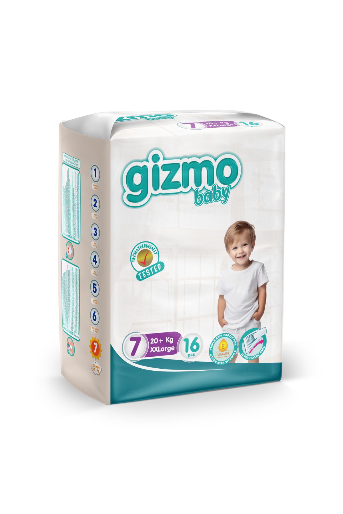 Gizmo Bebek Bezi XXLarge 7 Numara 16 Adet