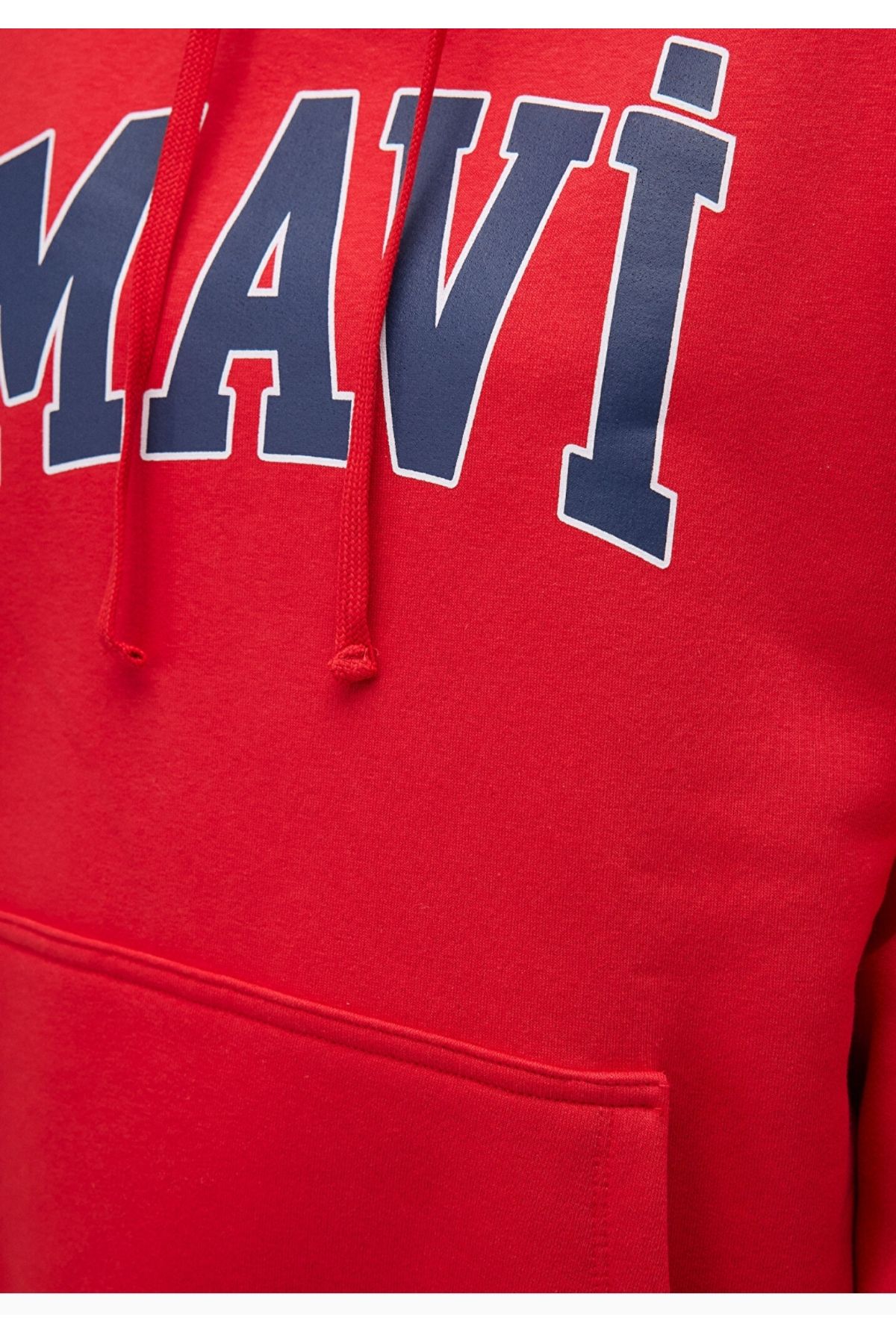 Mavi-Red Sweatshirt with Logo Print 6