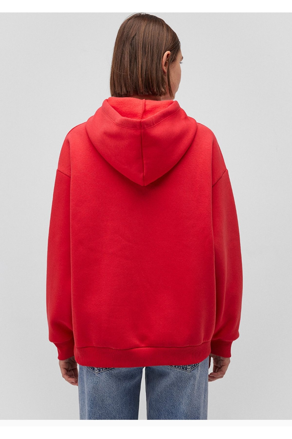 Mavi-Red Sweatshirt with Logo Print 4