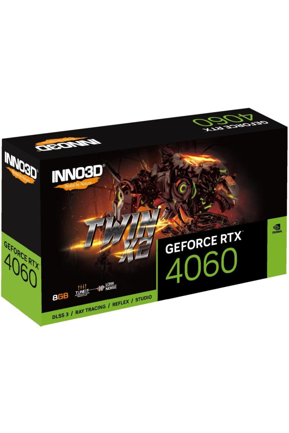 INNO3D-بطاقة رسومات Nvidia Geforce Rtx4060 Twin X2 - 8 جيجابايت 128 بت Gddr6 N40602-08d6- 173051 ن 3