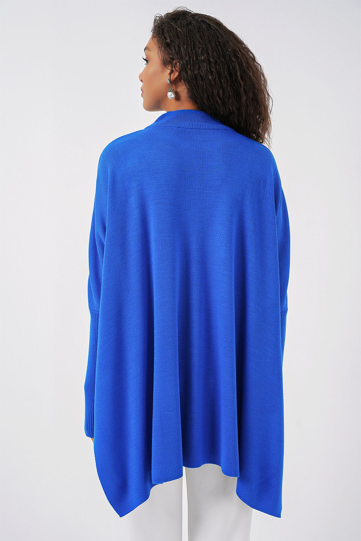 Bigdart-15783 Slit Poncho Svetr - A.saks 5